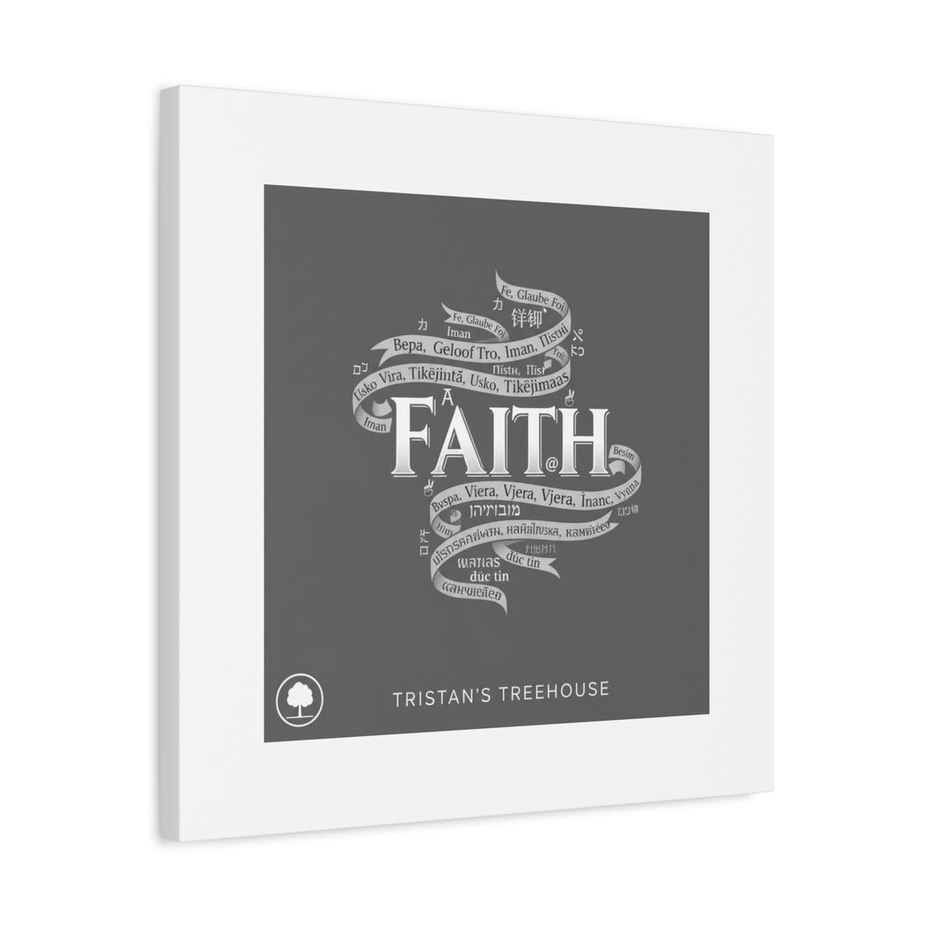 handwritten faith ribbon Canvas | sketch aesthetic, doodle design