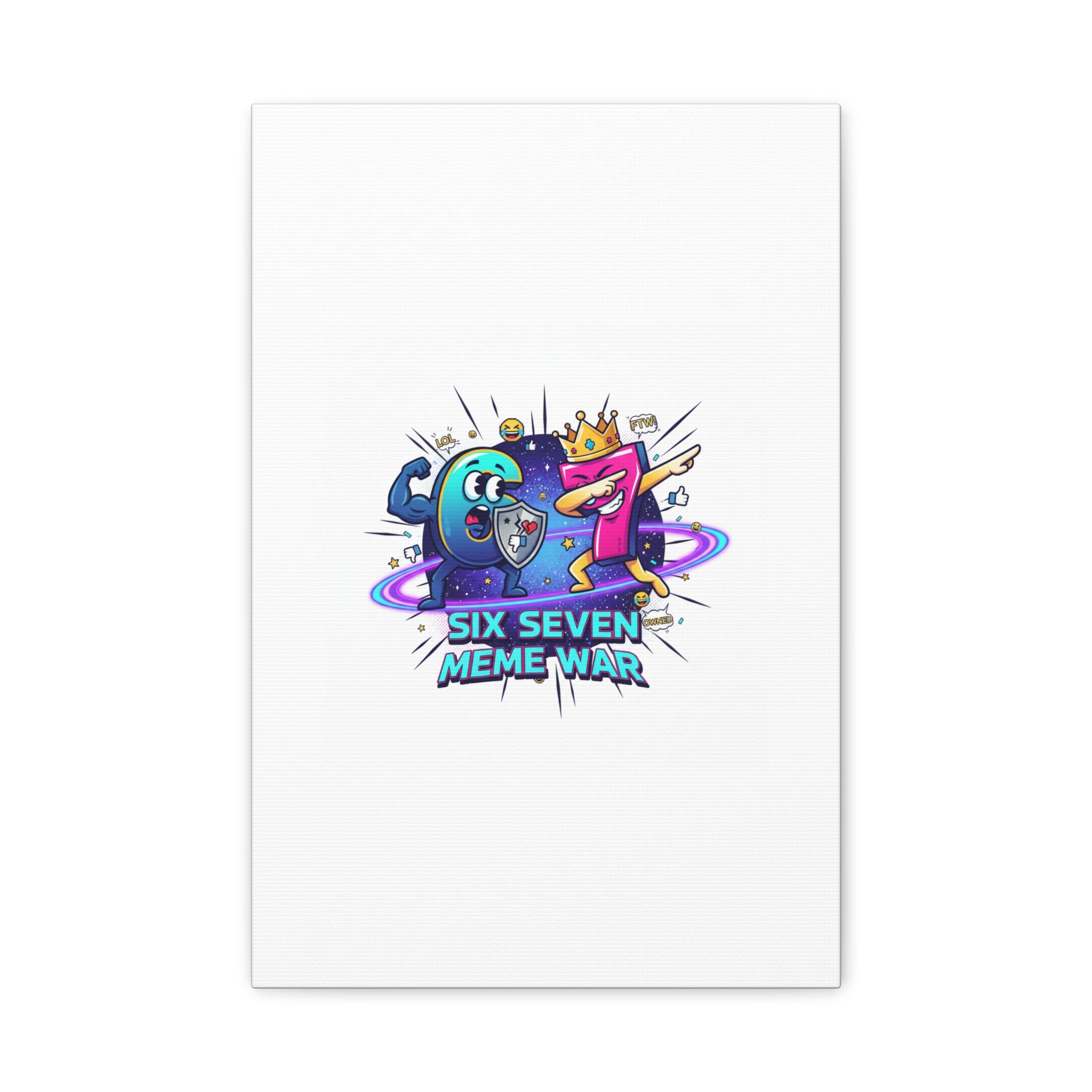 Six Seven Meme War Canvas | Legendary Internet Battle Art, Viral Culture Wall Decor