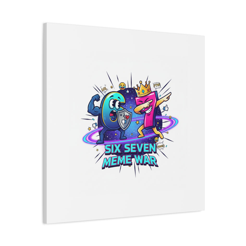 Six Seven Meme War Canvas | Legendary Internet Battle Art, Viral Culture Wall Decor