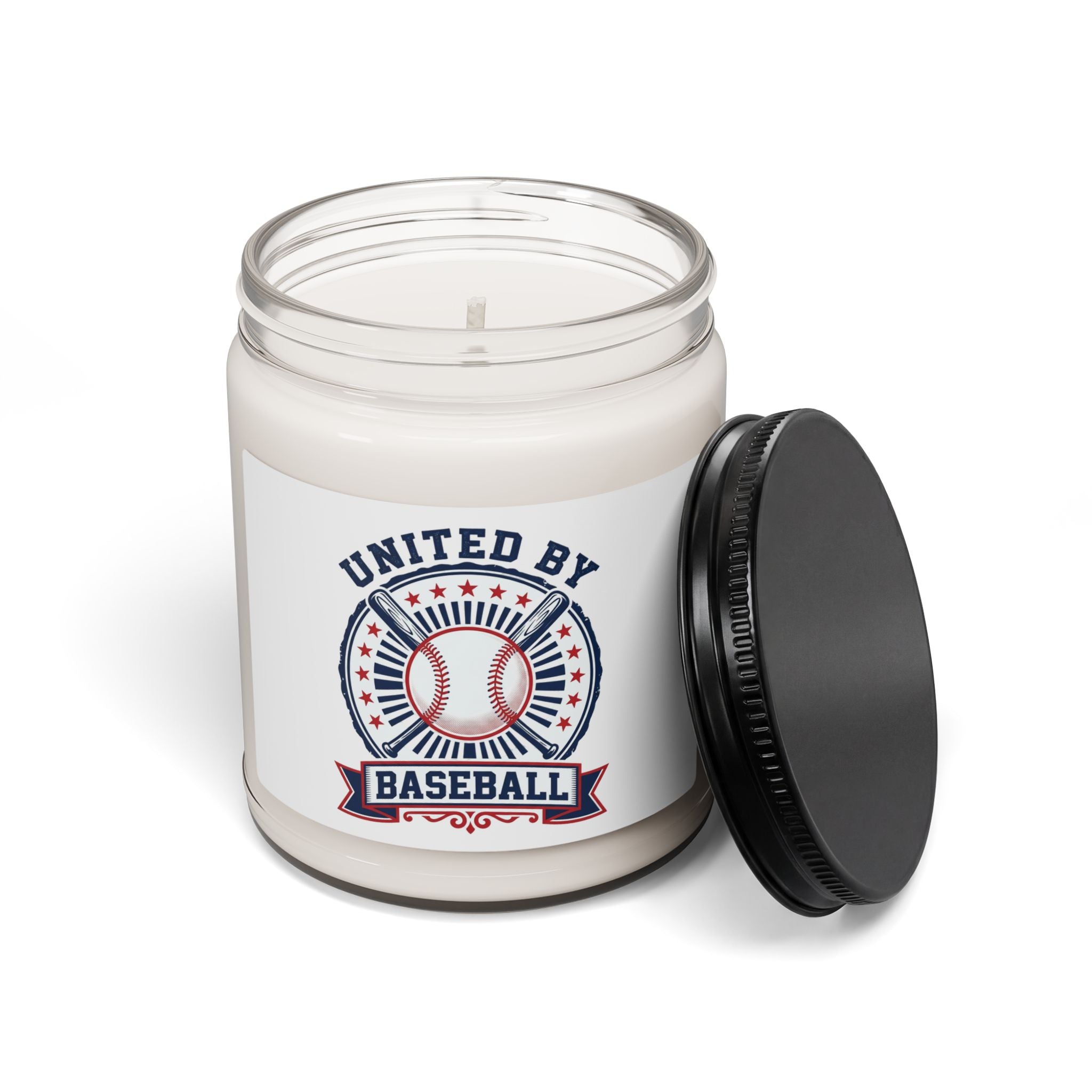 United by Baseball Candle | Patriotic Baseball Aesthetic, Red White Blue Soy