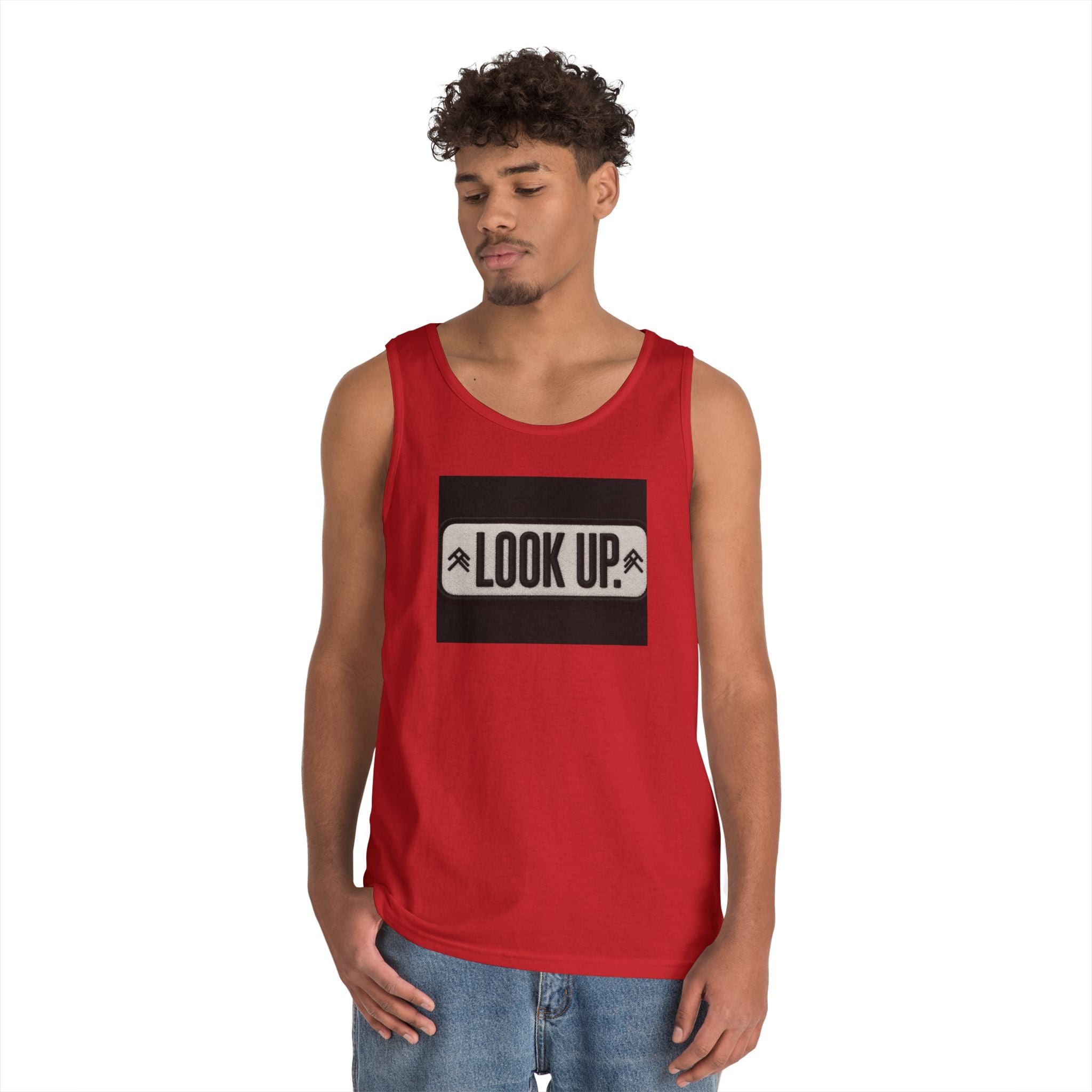 Look Up Tank Top — Inspirational Graphic Tank for Outdoors & Mindfulness