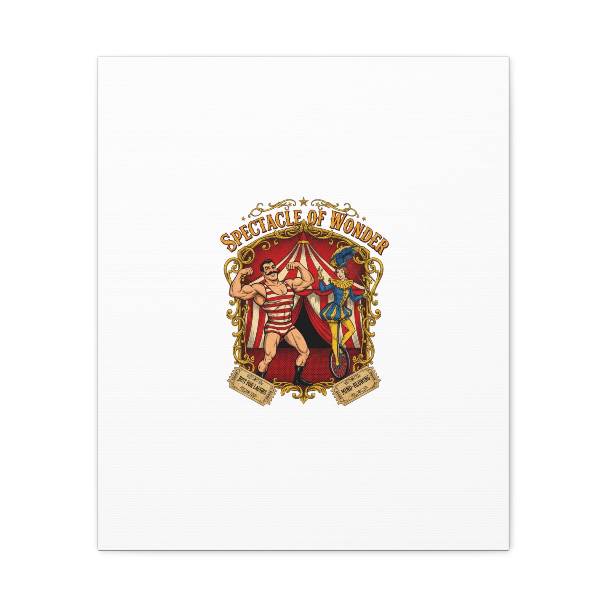 Spectacle of Wonder Circus Art Print, Canvas | Vintage Carnival Design