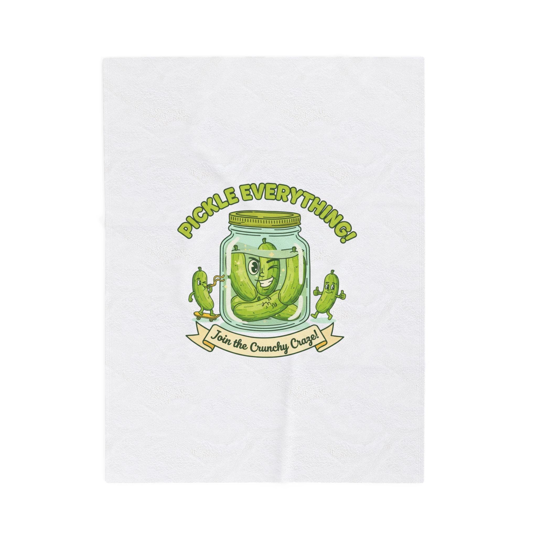 Pickle Everything Jar Design Plush Blanket | Brine Design, Pickle Lover