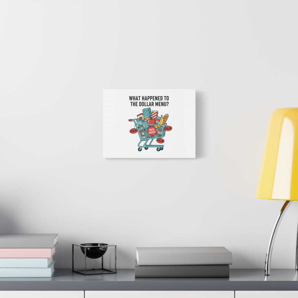 What Happened to the Dollar Menu? Canvas | Grocery Prices Meme, Price Shock Wall Art