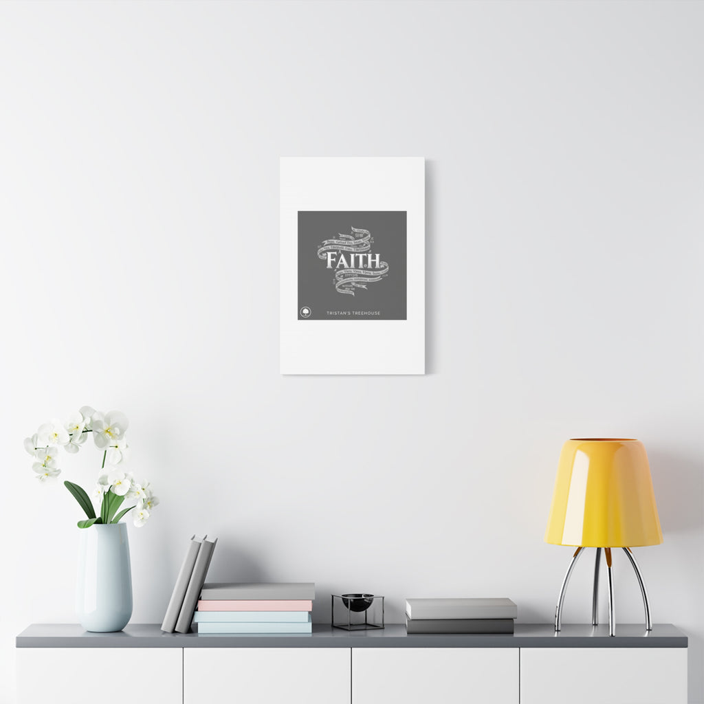 handwritten faith ribbon Canvas | sketch aesthetic, doodle design