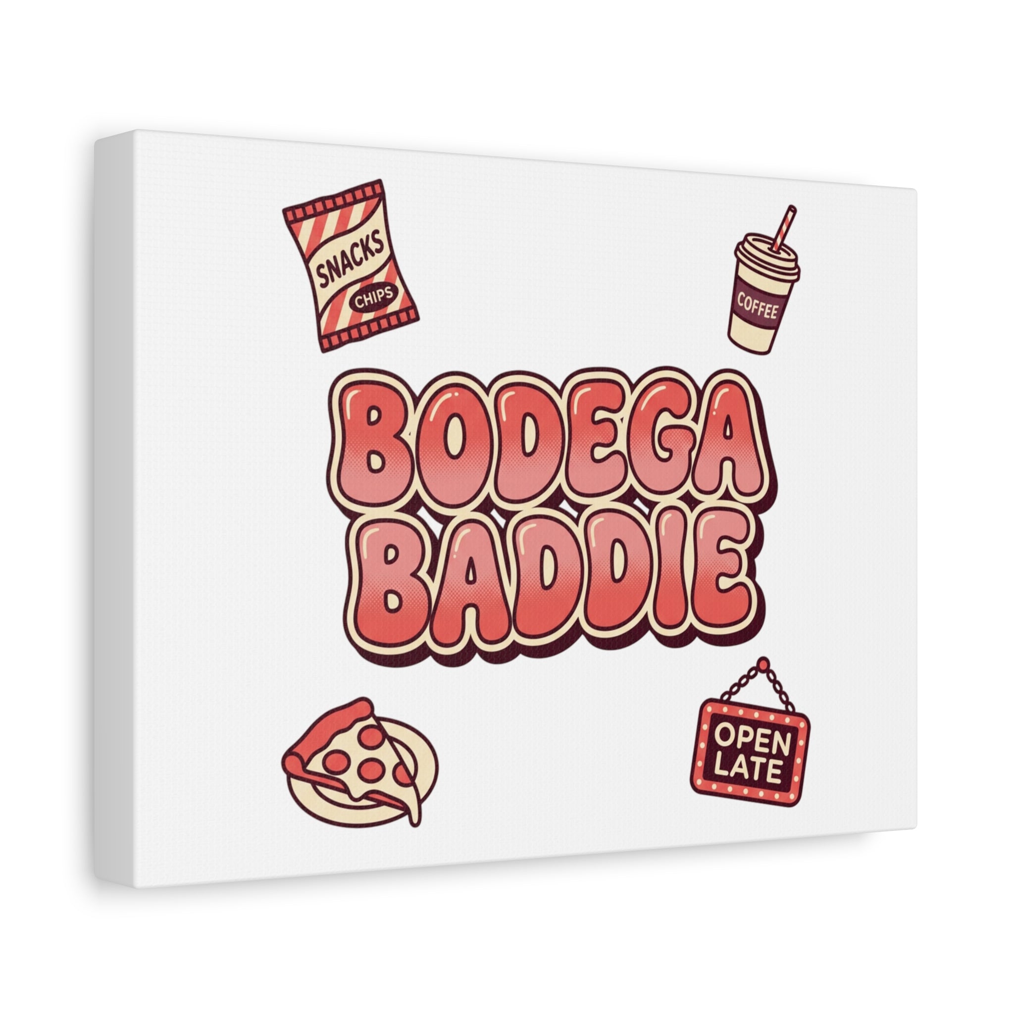 Bodega Baddie Matte Canvas, Stretched | NYC Y2K Corner Store Vibes