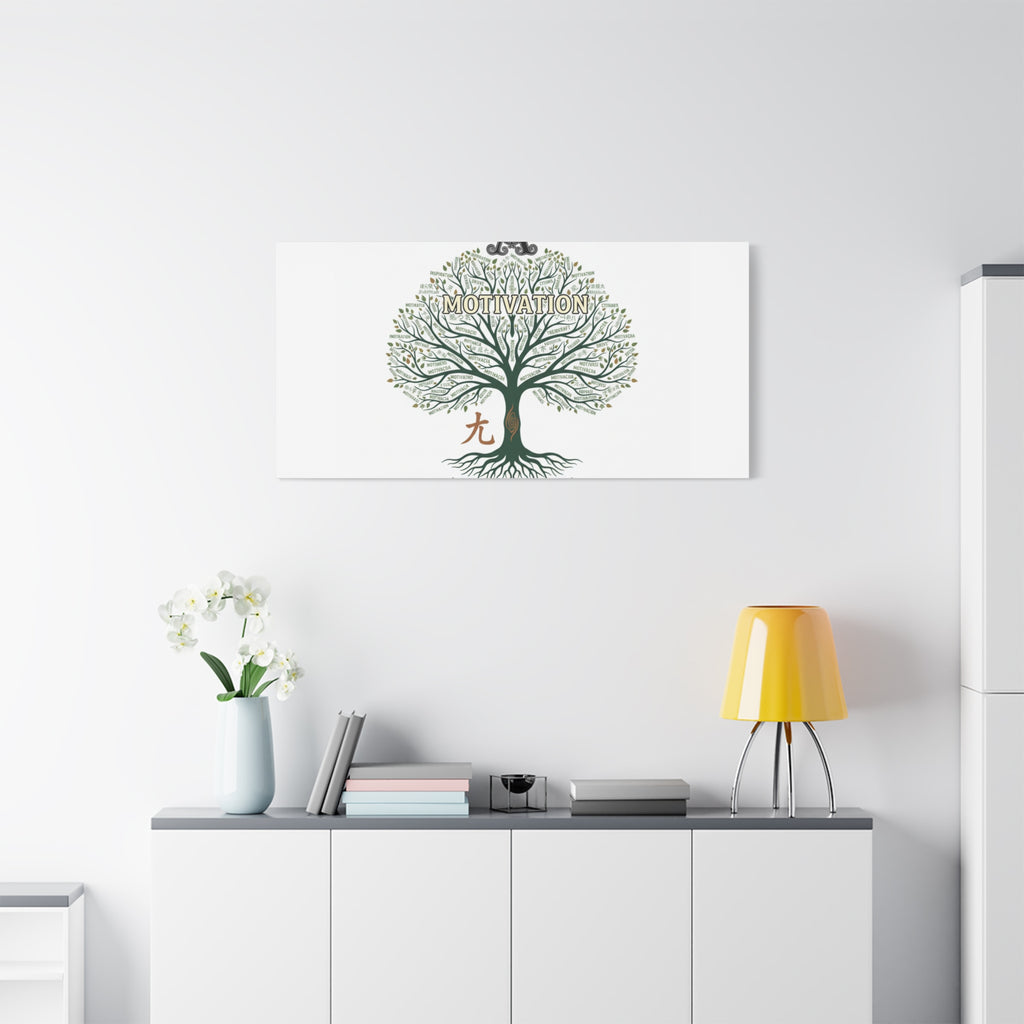 Handwritten Doodle Tree Canvas | Matte Stretched Wall Art