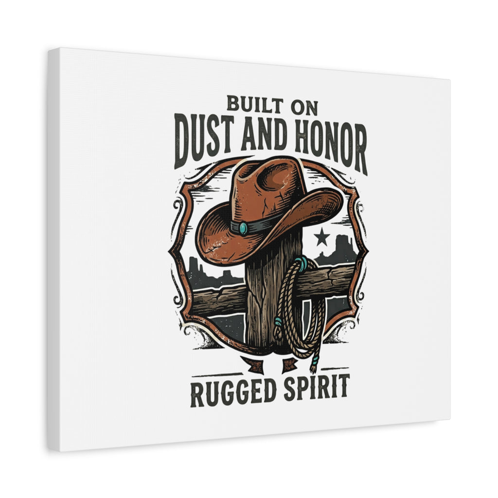 Built on Dust and Honor Canvas | Western cowboy, vintage Americana