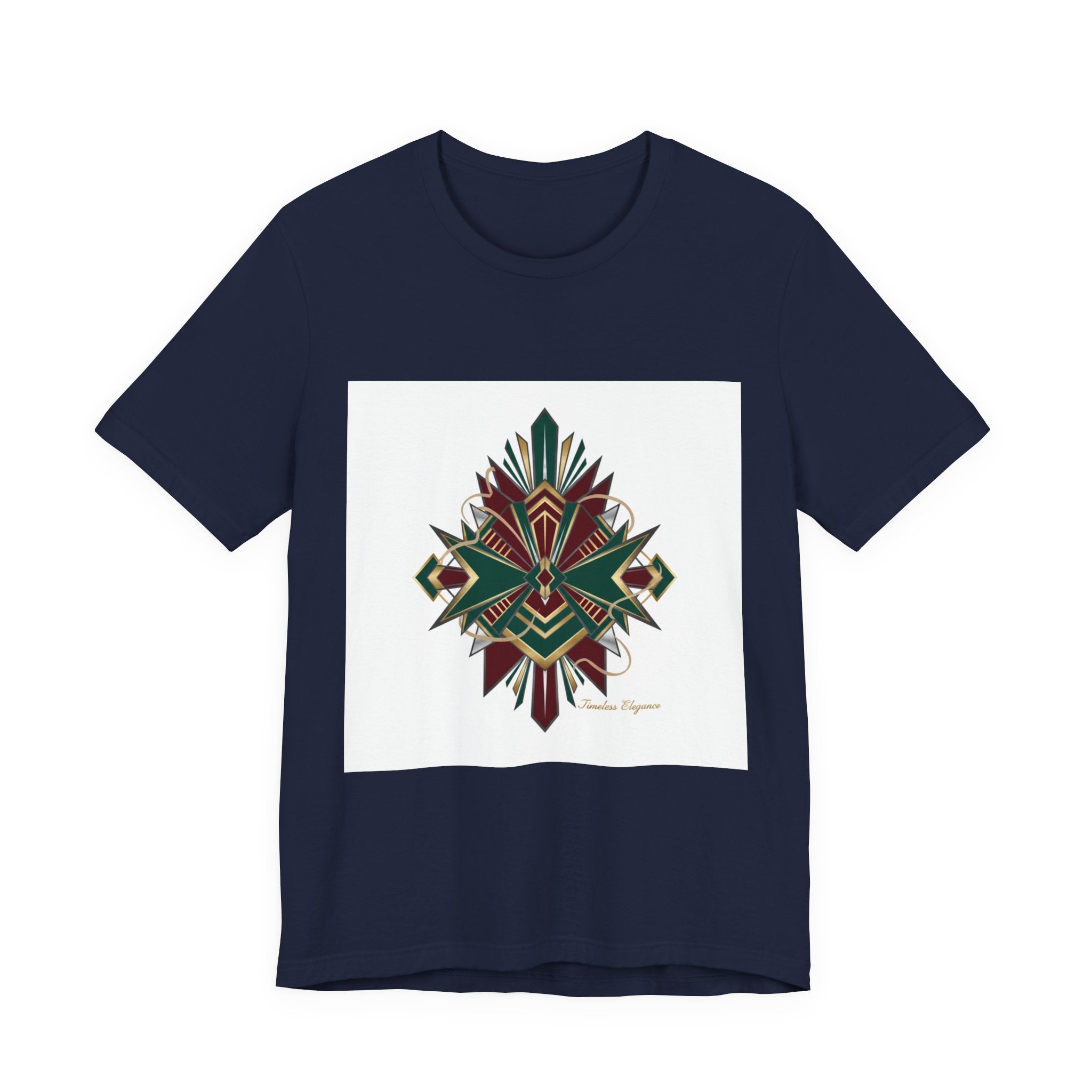 "Timeless Elegance" Art Deco Geometric T-Shirt | Vintage Luxury Graphic Tee