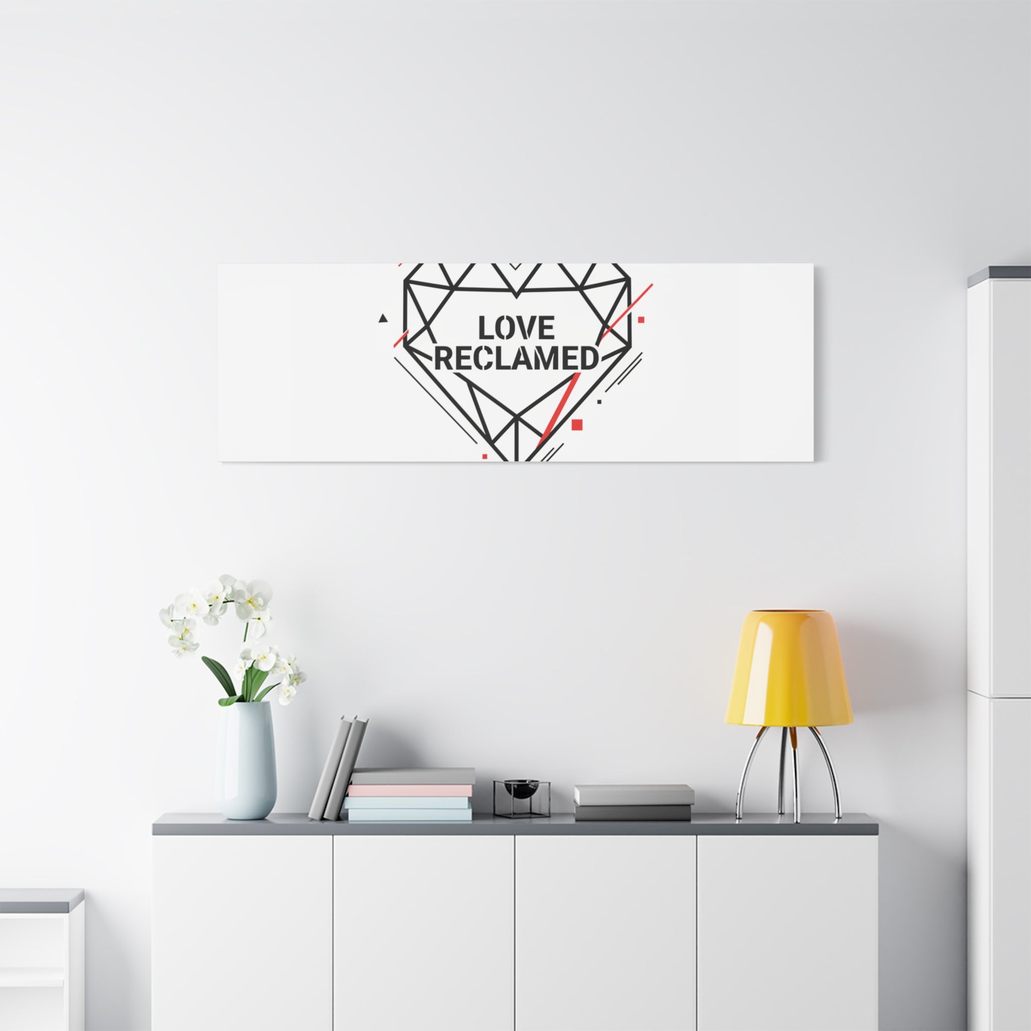 Love Reclaimed Canvas | modern heart design, minimalist love icon