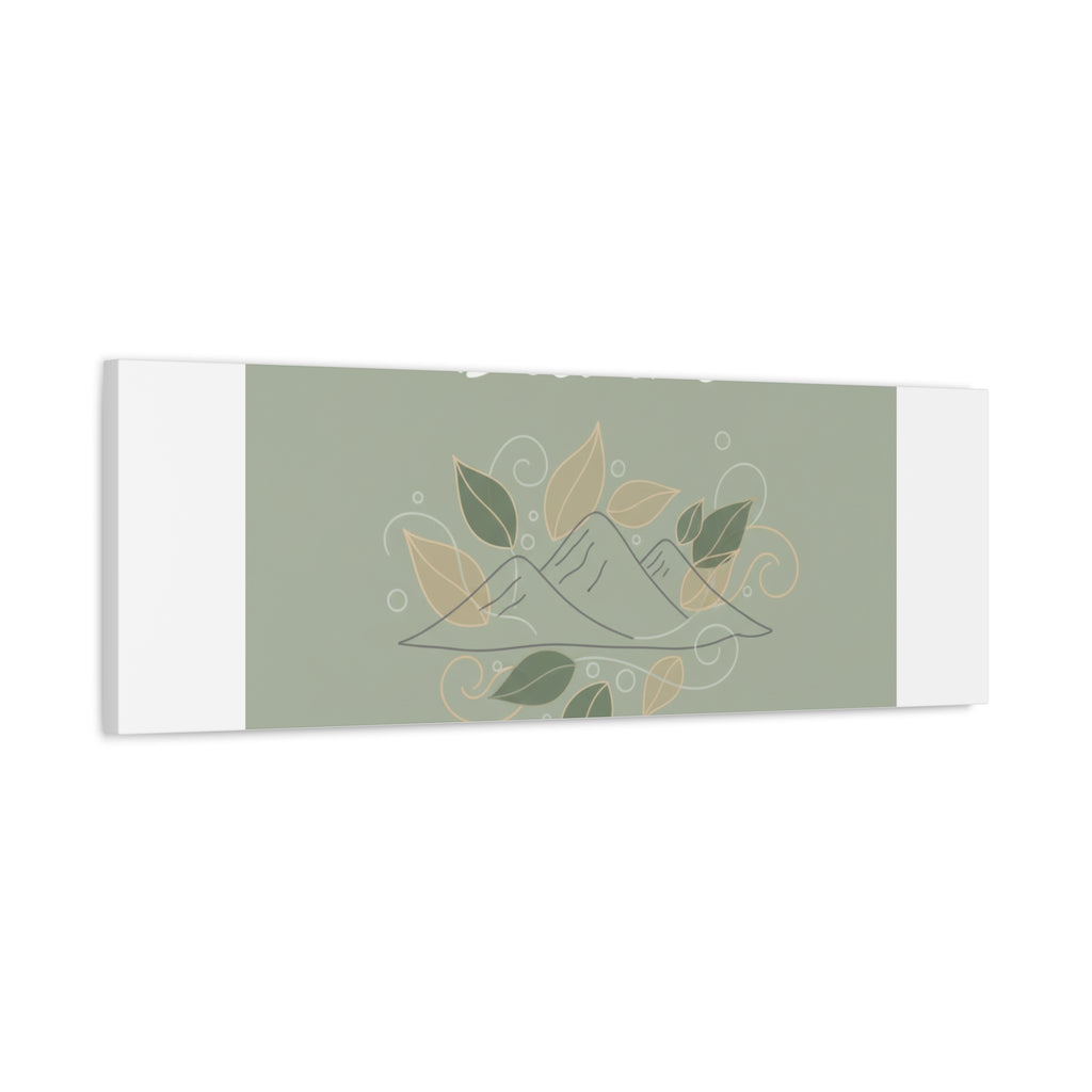 Breathe Mountain Line Canvas | Nature Symbols, Minimal Forest Wall Art