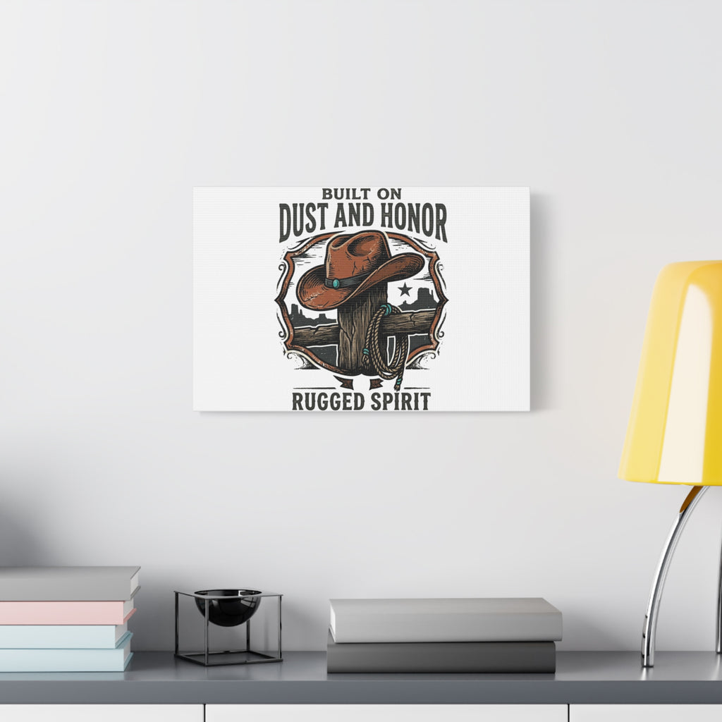 Built on Dust and Honor Canvas | Western cowboy, vintage Americana