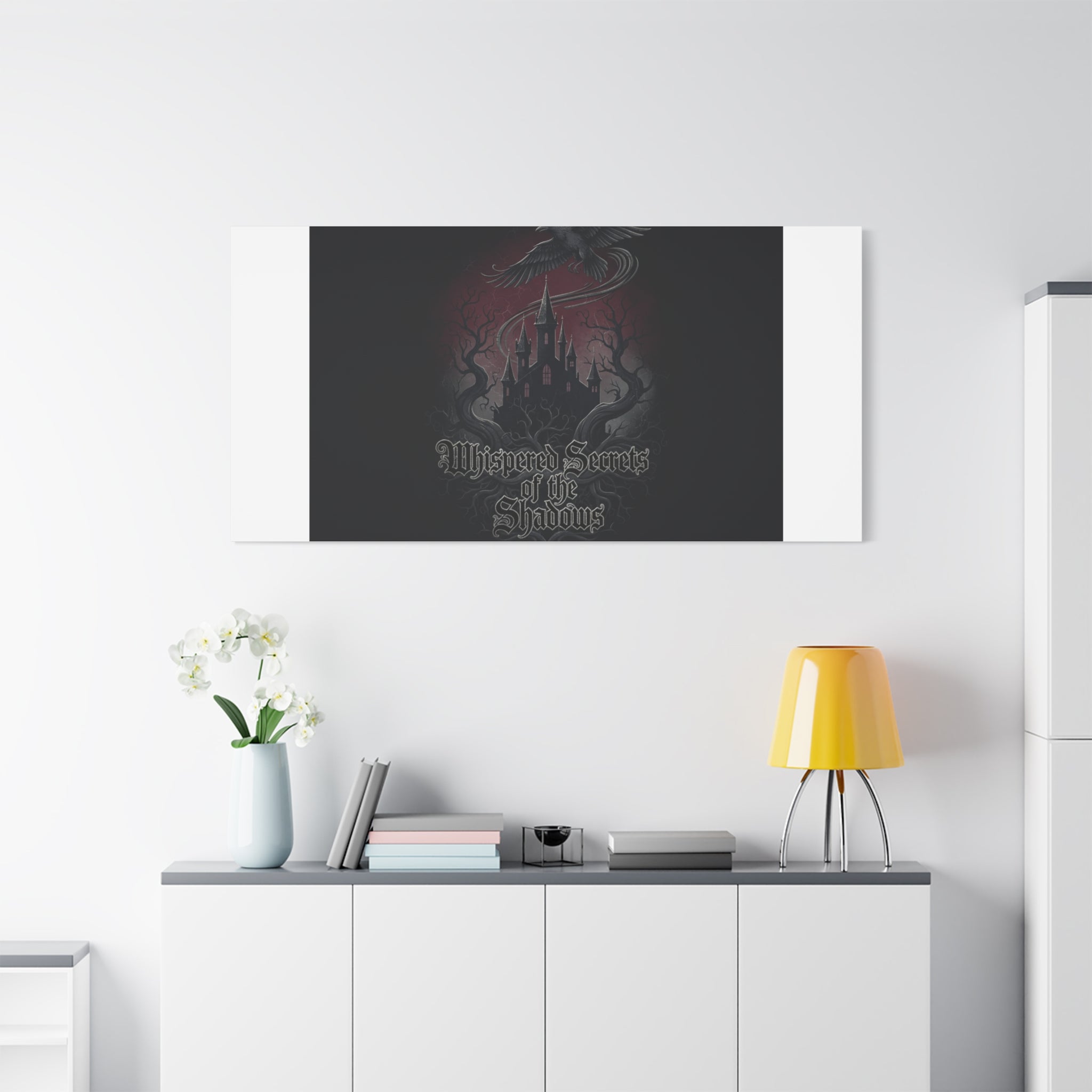 Whispered Secrets of the Shadows Castle Wall Art, Matte Canvas | Gothic Medieval Decor
