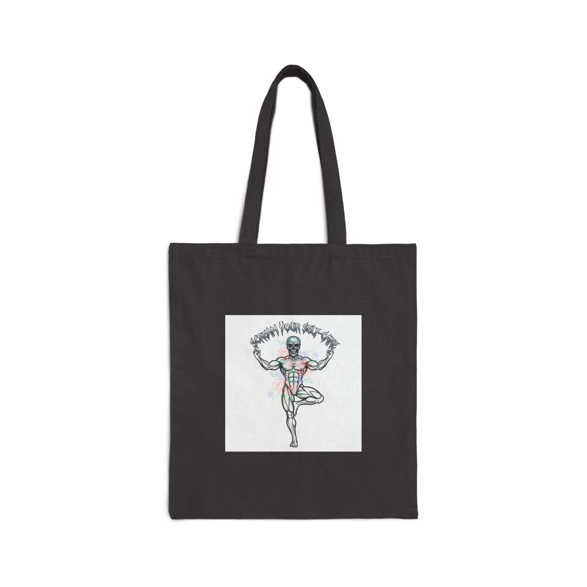 Hard Rock Self-Care Tote | metal font shirt, gothic wellness quote