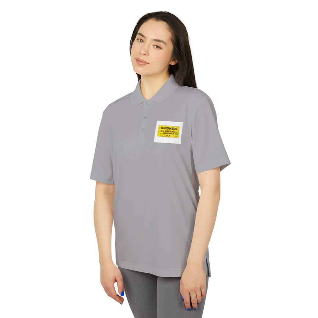 Kindness Is a Universal Language Golf Polo — Motivational Golf Shirt