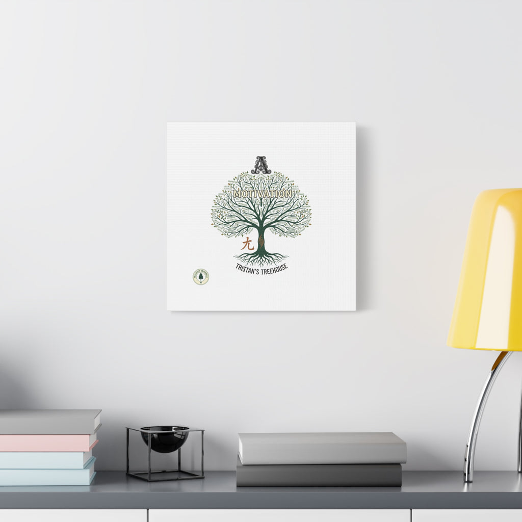 Handwritten Doodle Tree Canvas | Matte Stretched Wall Art