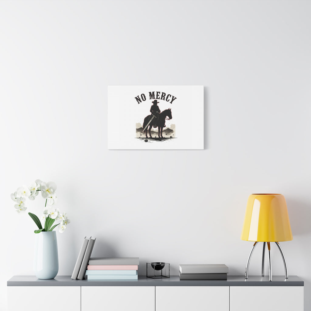 No Mercy Cowboy Skull Canvas | western skull art, gothic Americana