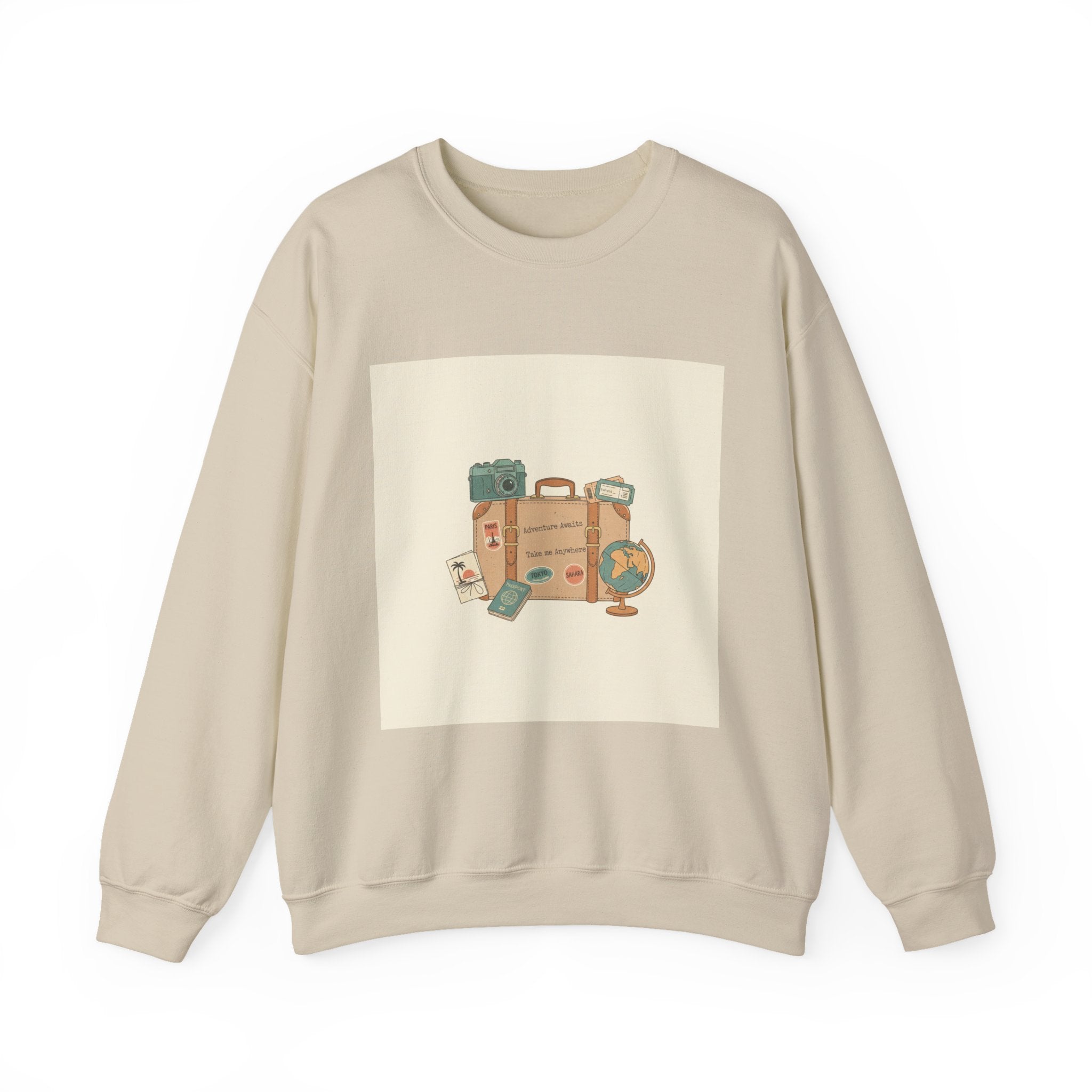 Vintage Travel Postcard Sweatshirt | travel stamps, wanderlust design