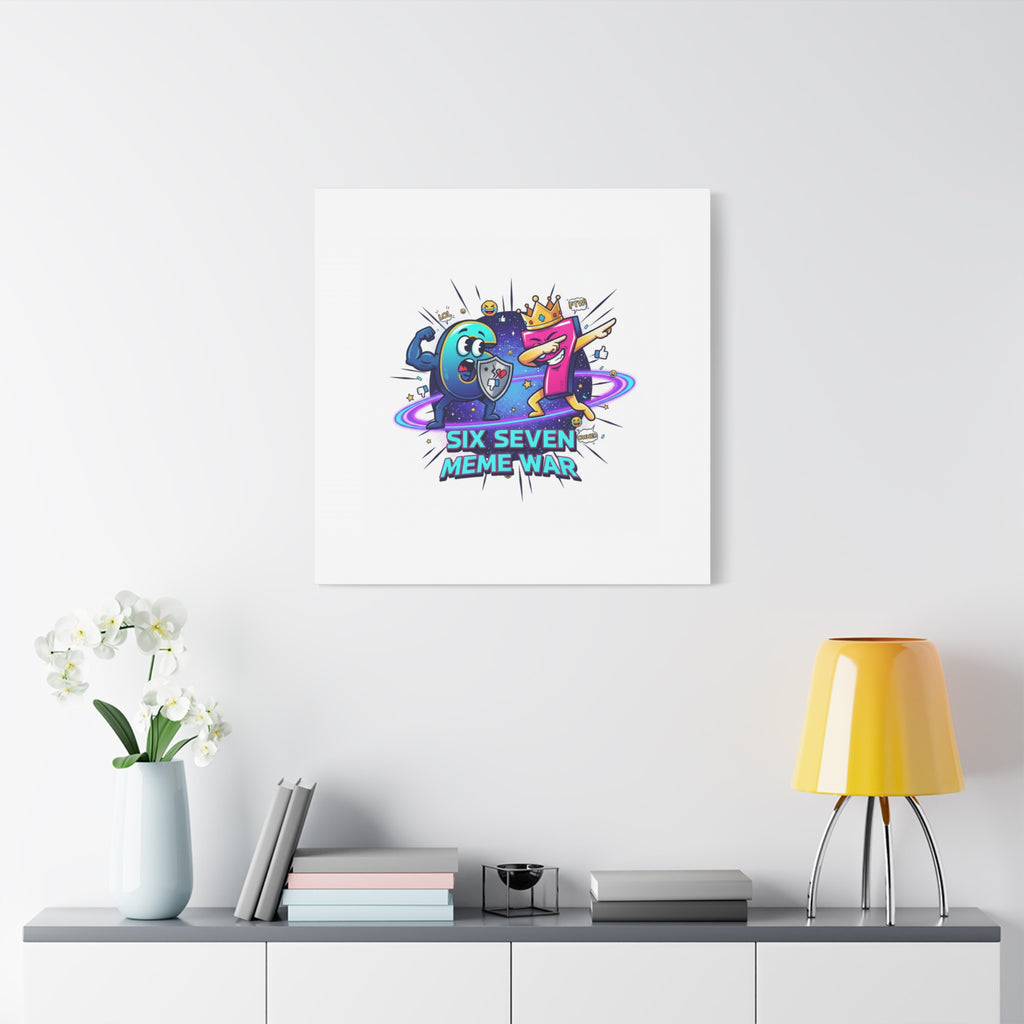 Six Seven Meme War Canvas | Legendary Internet Battle Art, Viral Culture Wall Decor
