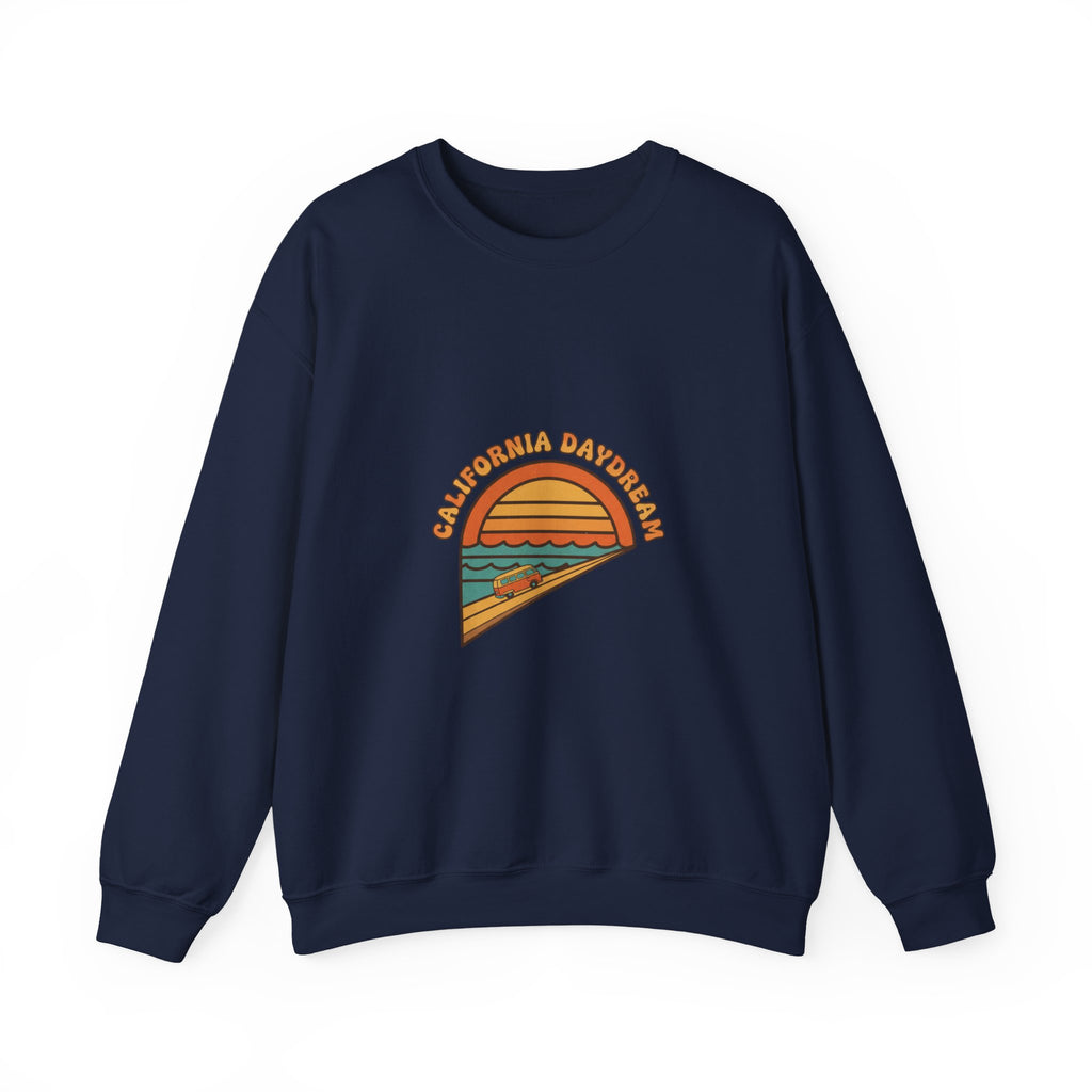 California Beach Sunset Crewneck, 70s Sunset Shirt | Retro Surf Graphic