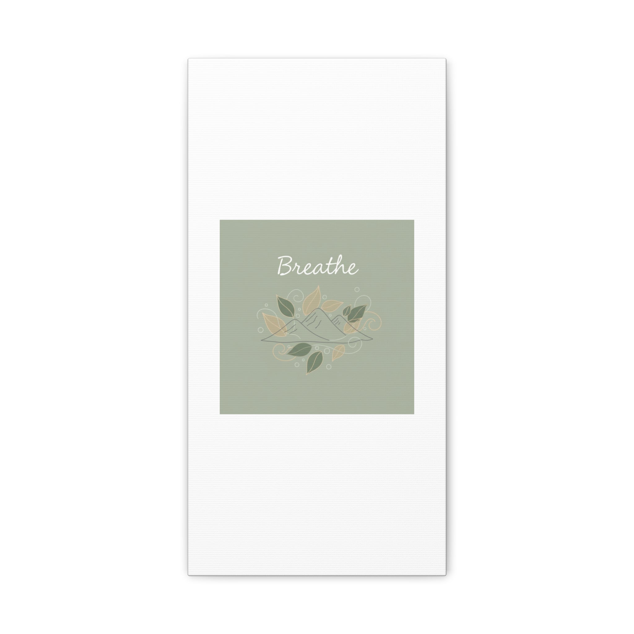 Breathe Mountain Line Canvas | Nature Symbols, Minimal Forest Wall Art
