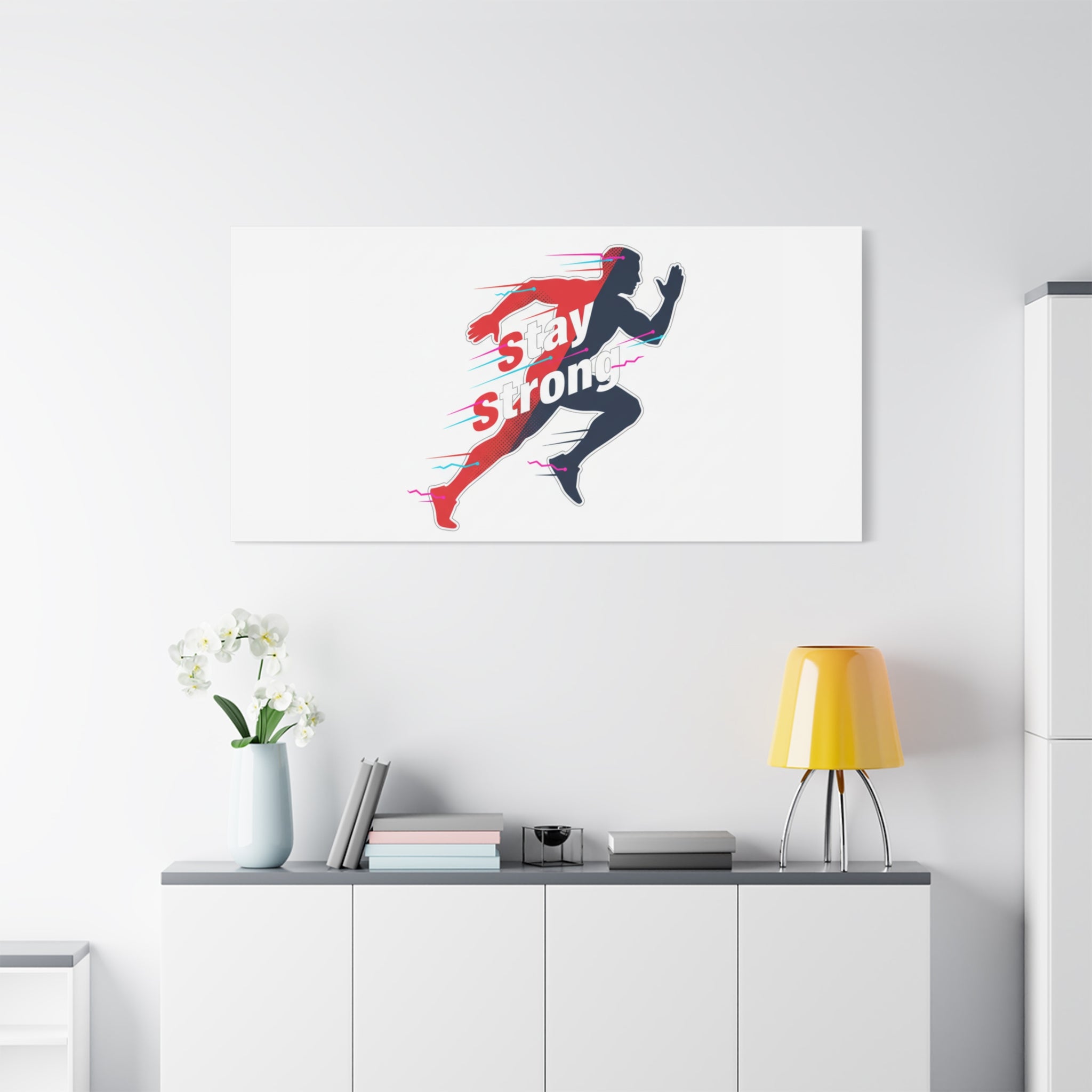 Stay Strong Runner Canvas | Fitness Motivation, Gym Wall Art
