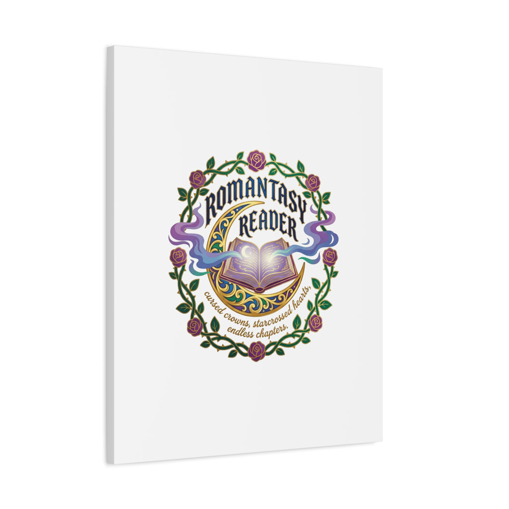 Romantasy Reader Canvas Print | enchanted bookish celestial gothic