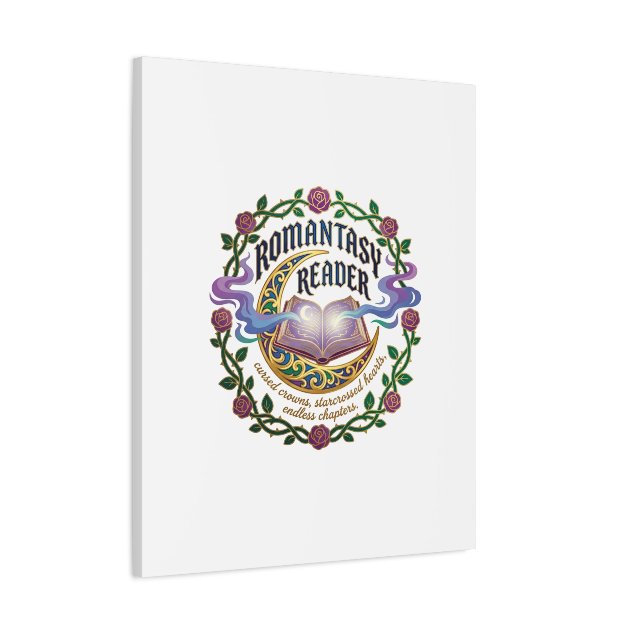 Romantasy Reader Canvas Print | enchanted bookish celestial gothic