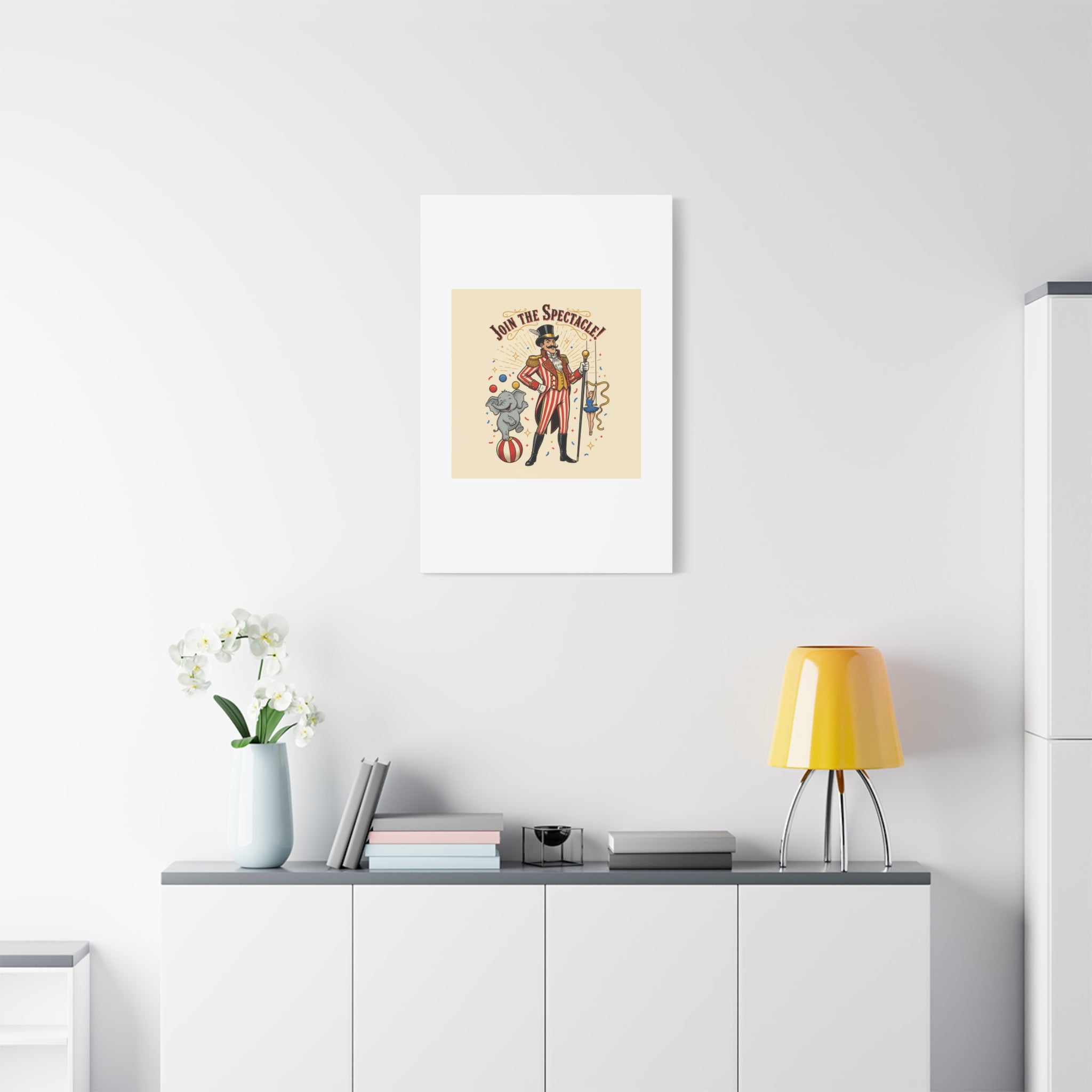 Join the Spectacle Circus Art Print | Matte Canvas, Stretched, Vintage Carnival Design