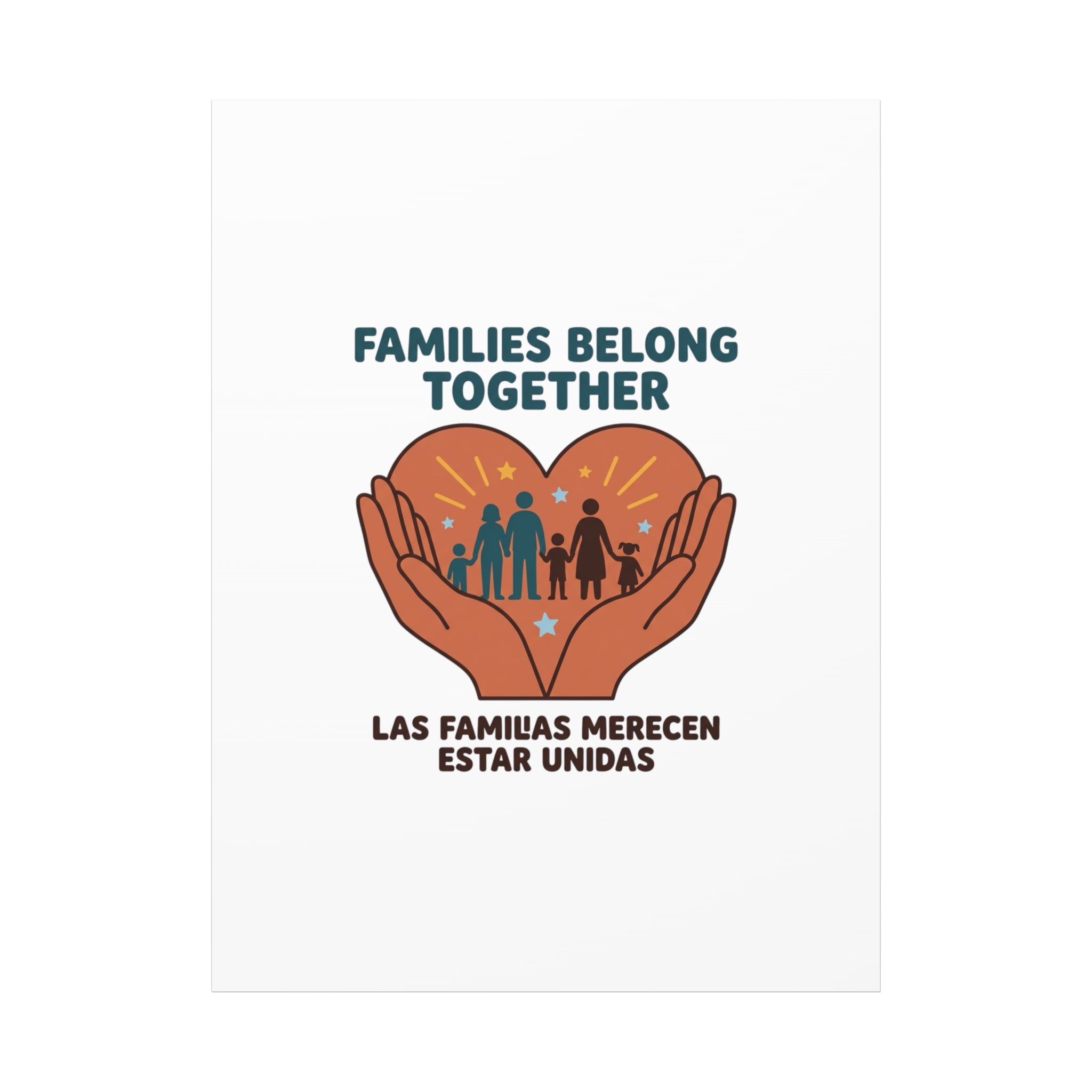 Families Belong Together Canvas | Family Unity, Bilingual Solidarity