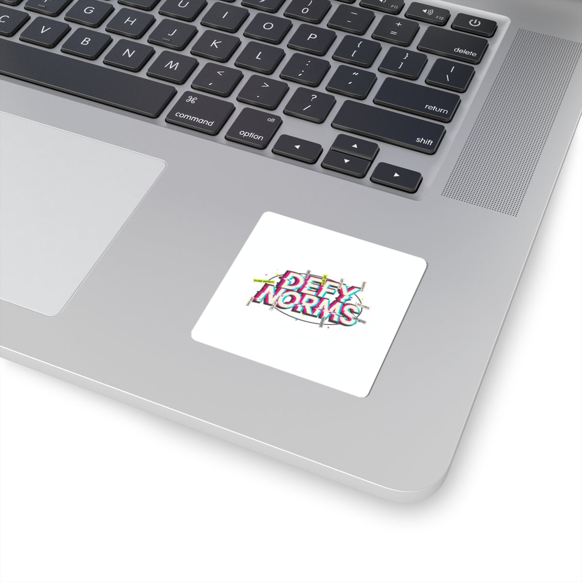 Defy Norms Sticker | Anti-Aesthetic, Glitch Font, Chaotic Design