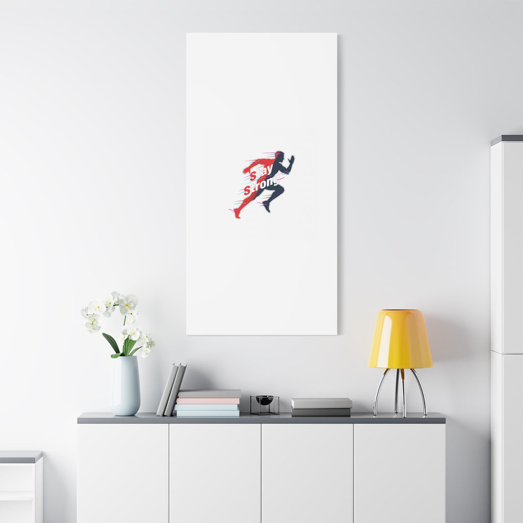 Stay Strong Runner Canvas | Fitness Motivation, Gym Wall Art