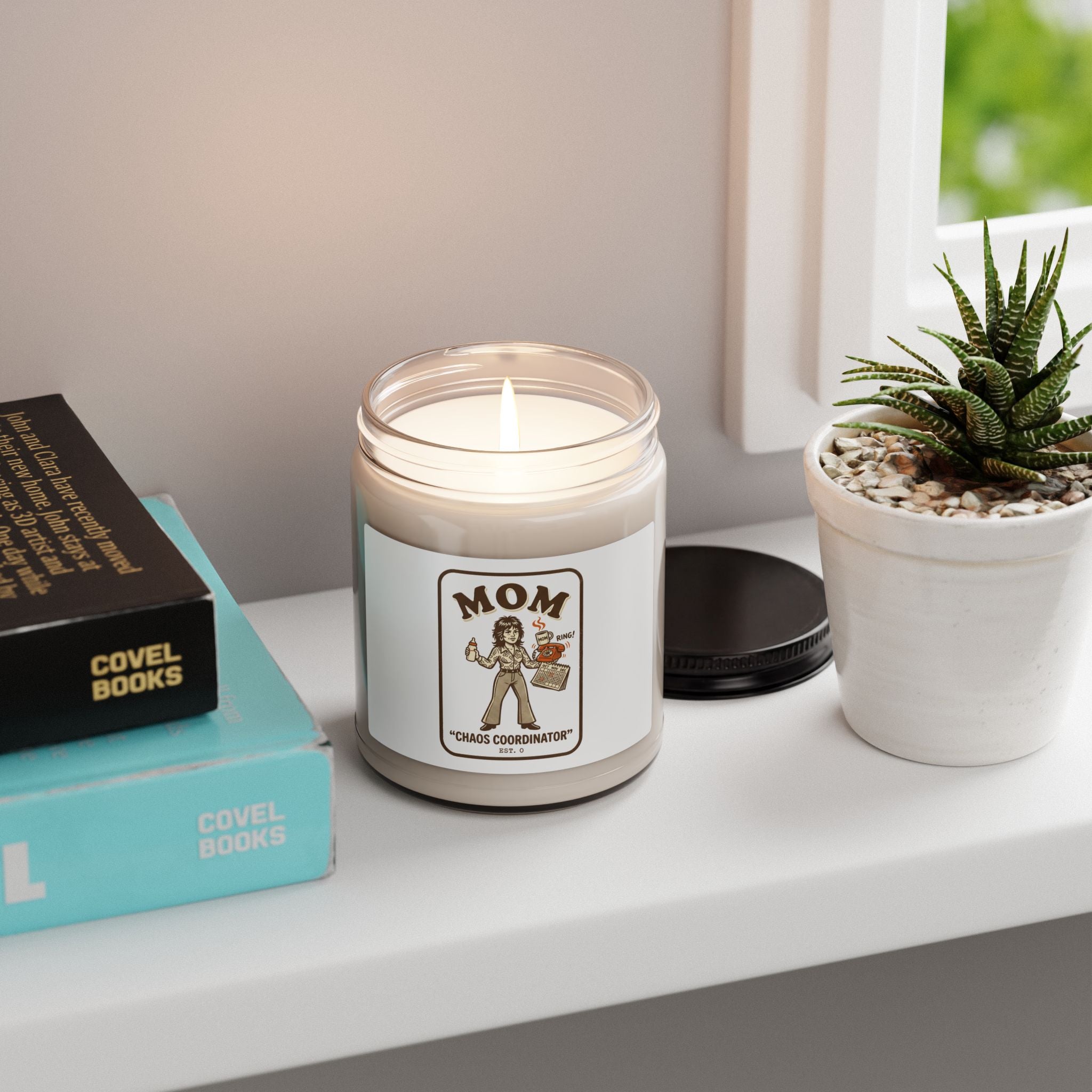Mom Chaos Coordinator Scented Soy Candle — Funny Mother’s Day Gift (9oz)