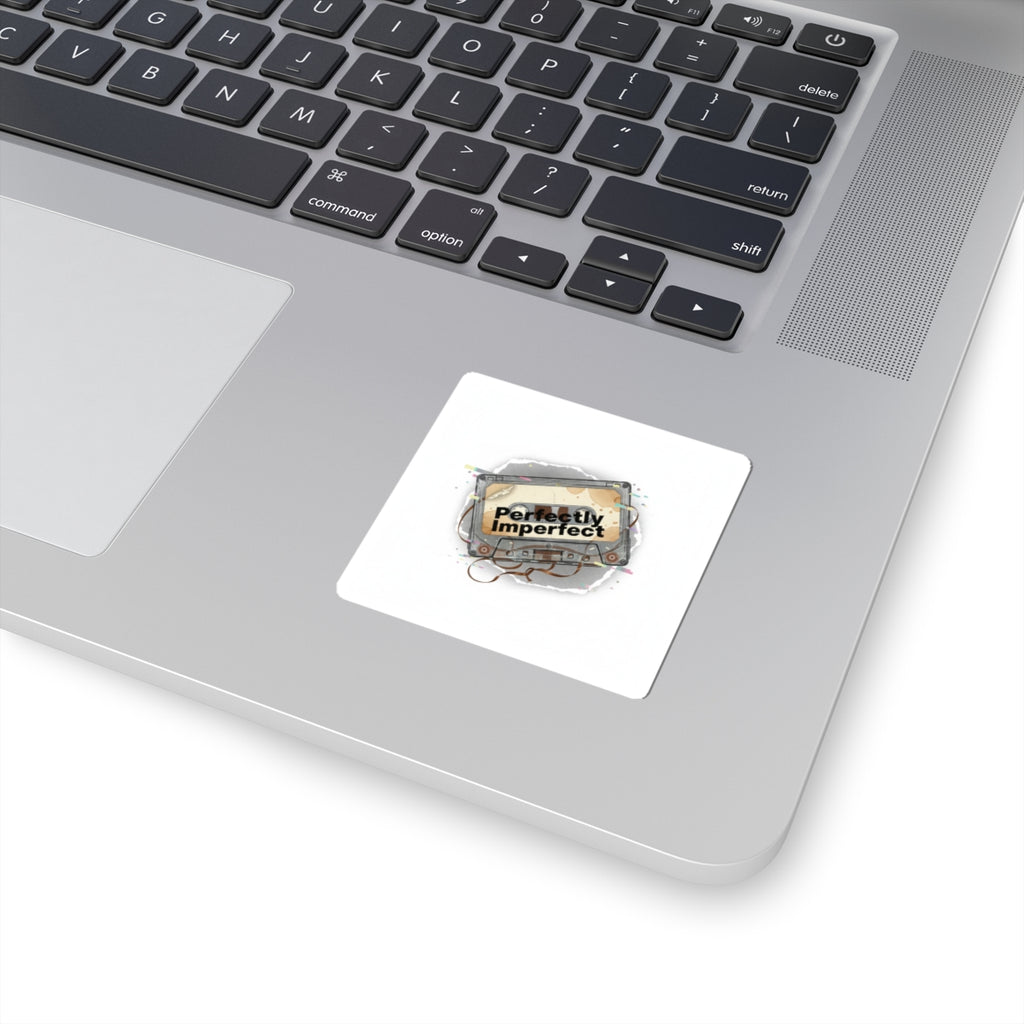 Perfectly Imperfect Cassette Sticker | Analog Error, glitch art sticker