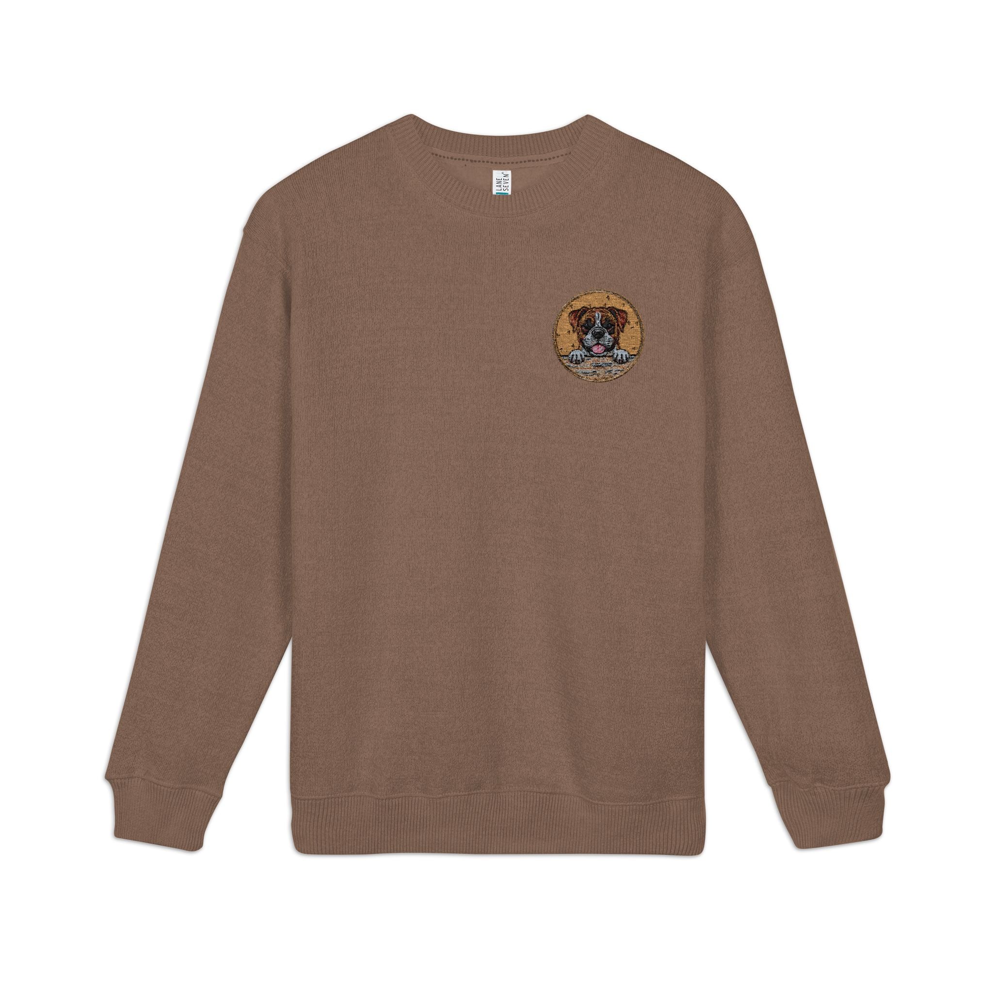 Dog Meme Nantucket Embroidered Crewneck Sweatshirt — Coastal Sealife Patch