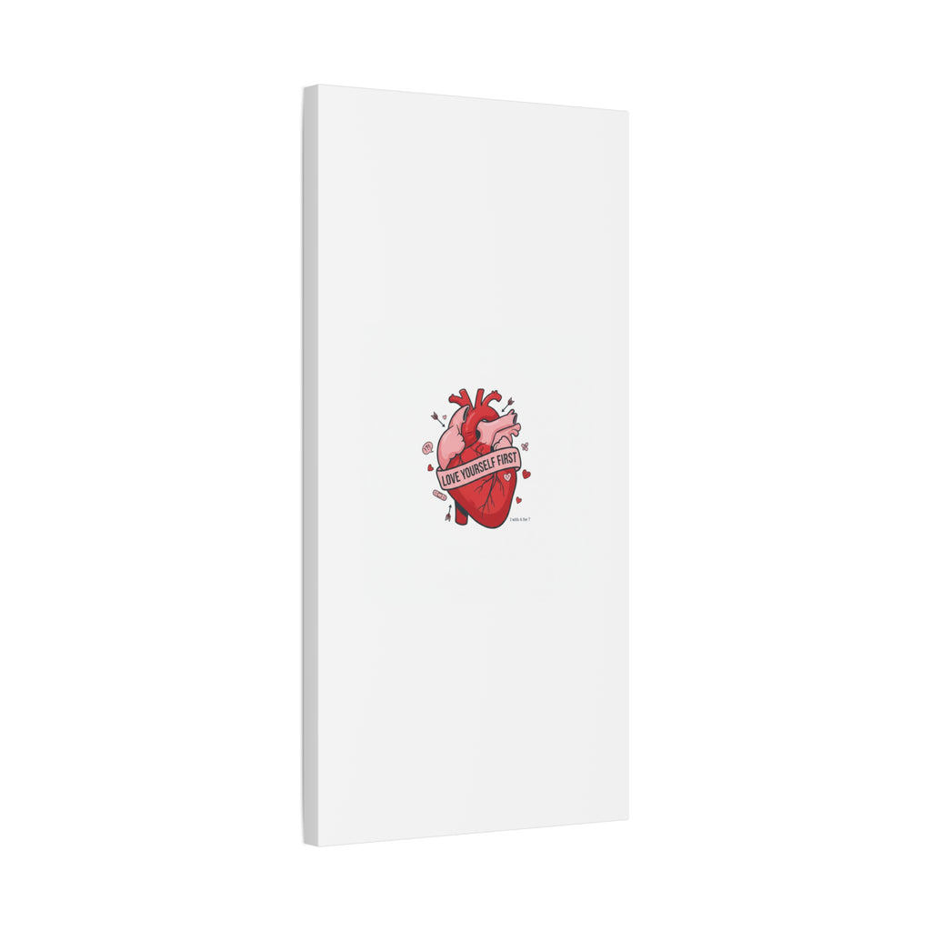 Love Yourself First Canvas, Hearts-with-a-Twist, Anti-Valentine Art