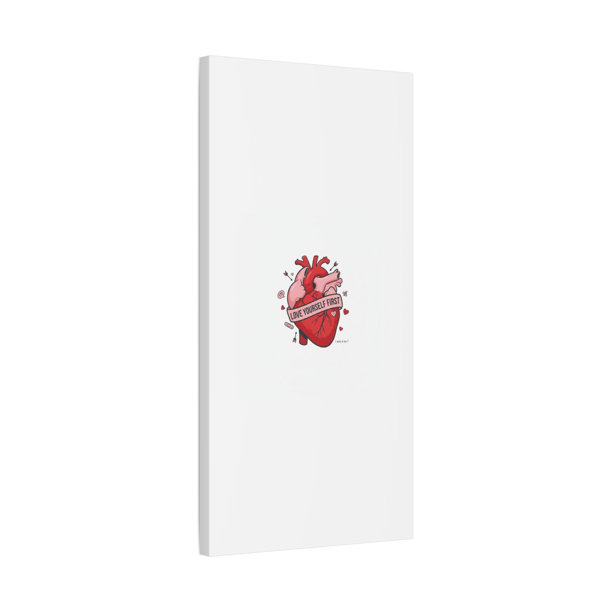 Love Yourself First Canvas, Hearts-with-a-Twist, Anti-Valentine Art