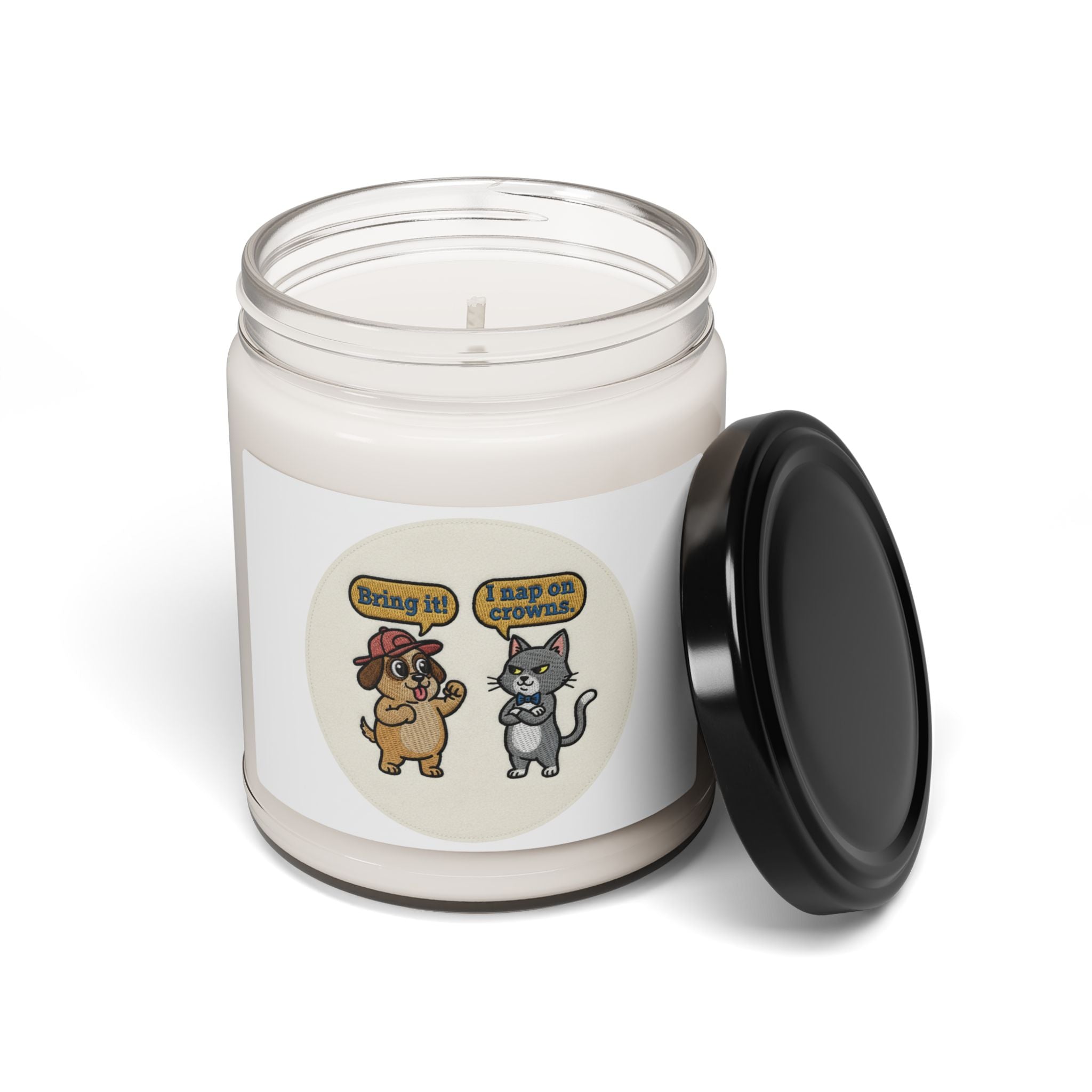 Funny Cat vs Dog Candle | Scented Soy Candle, Pet Rivalry Humor
