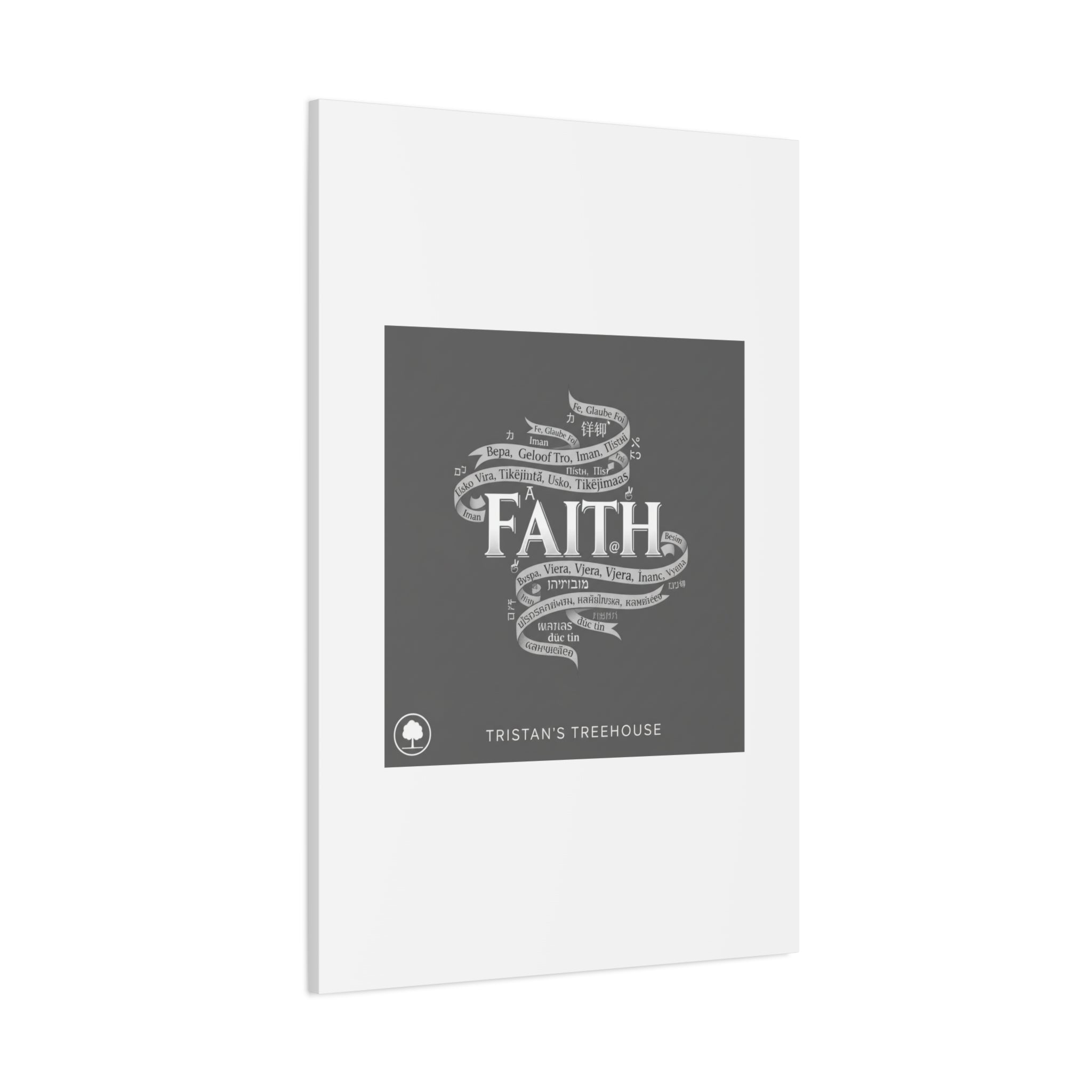 handwritten faith ribbon Canvas | sketch aesthetic, doodle design