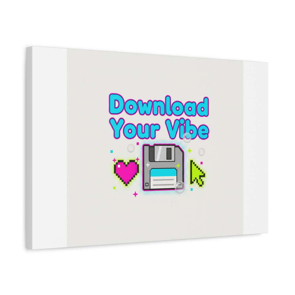 Download Your Vibe Canvas | Y2K Retro Tech, Pixel Floppy Disk Poster