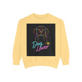 Dog Lover Sweatshirt — Neon Puppy Graphic Crewneck