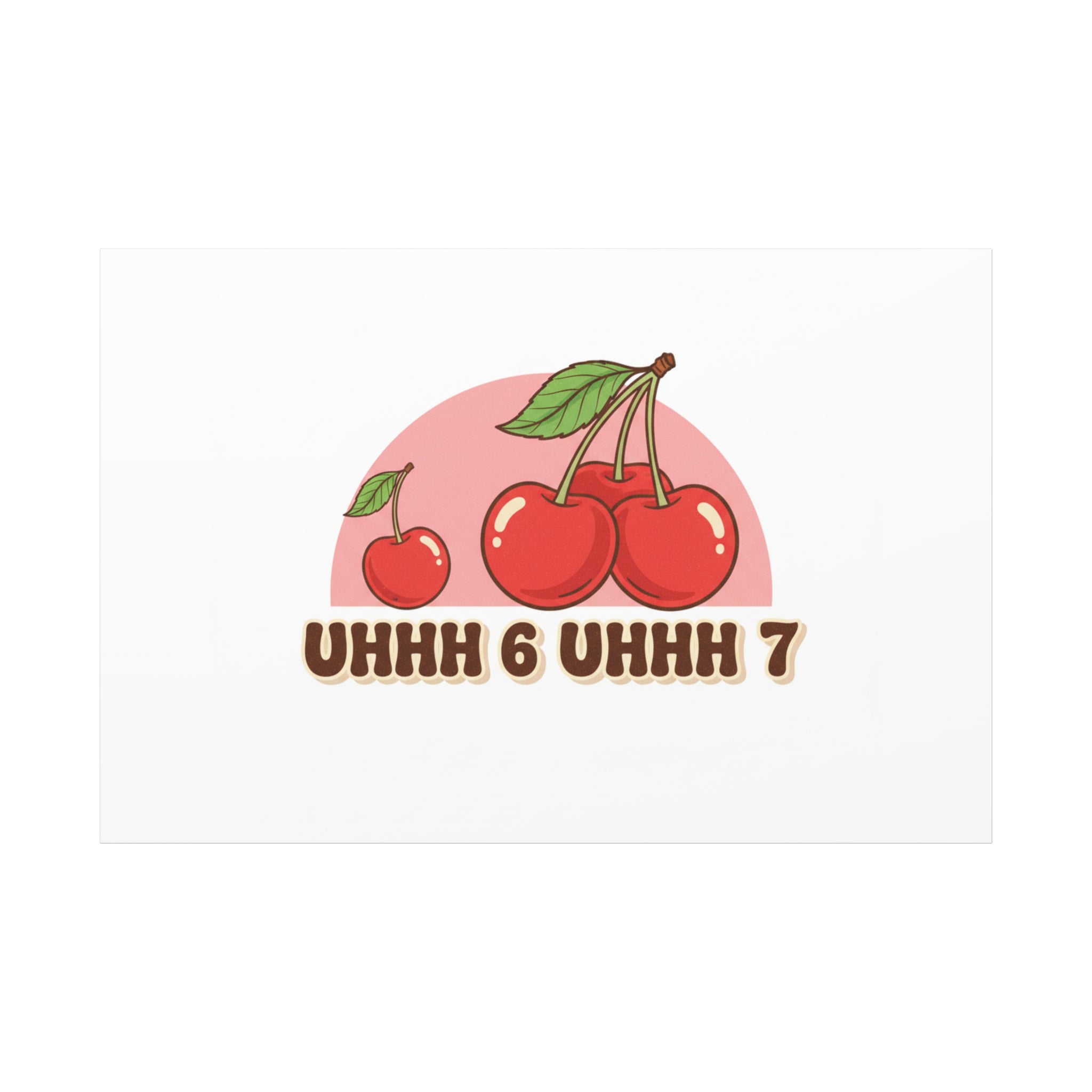 Six Severn Cherry Retro Graphic Canvas | kawaii fruit print, vintage cherry design