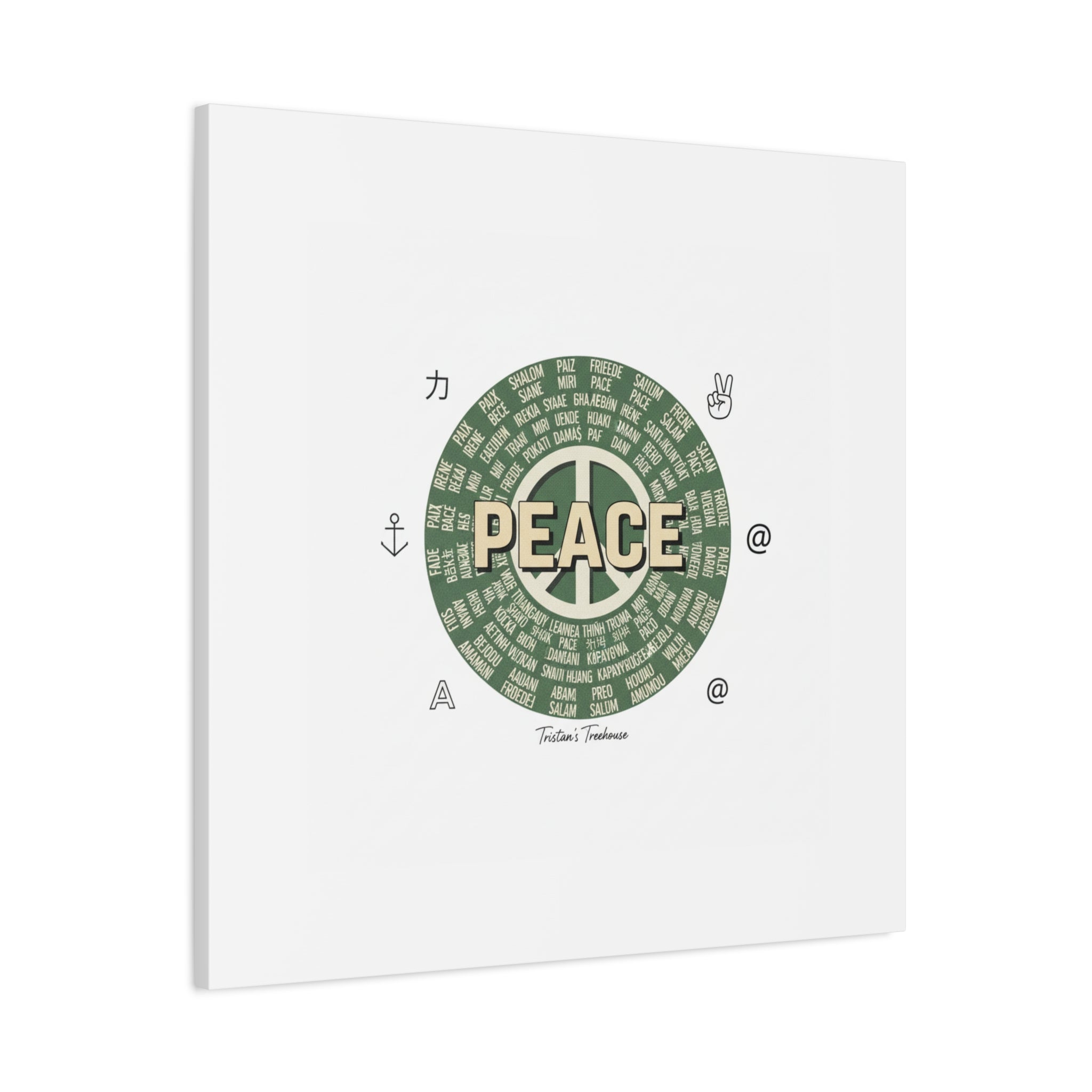 Peace doodle canvas | hand drawn sketch aesthetic, handwritten message