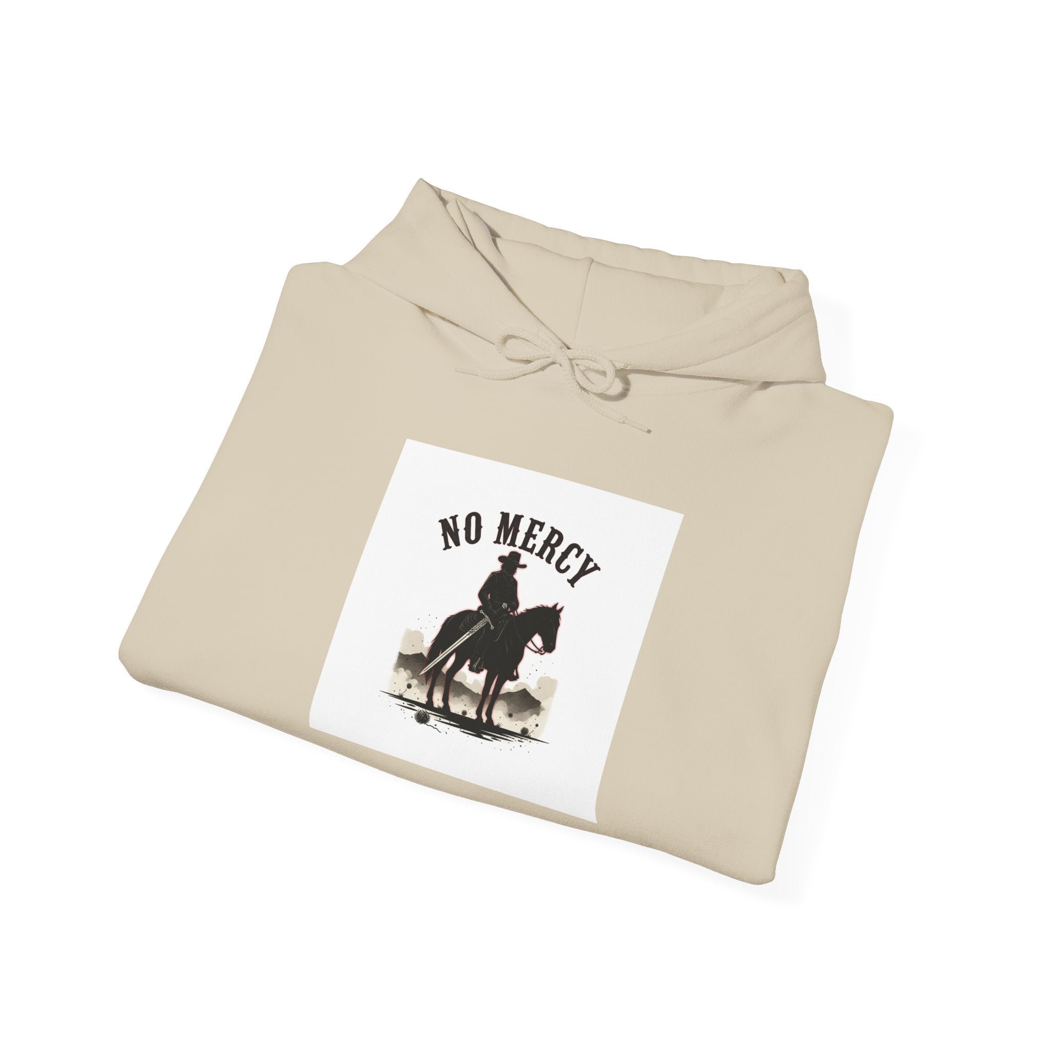 No Mercy Cowboy Skull Hoodie | western skull art, gothic Americana