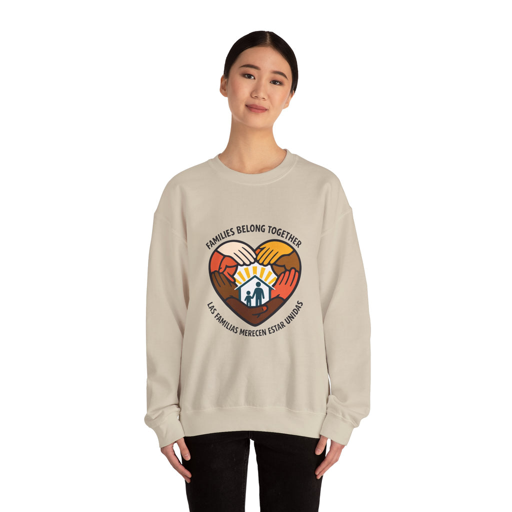 Families Belong Together Sweatshirt | family unity, immigrant rights, solidaridad