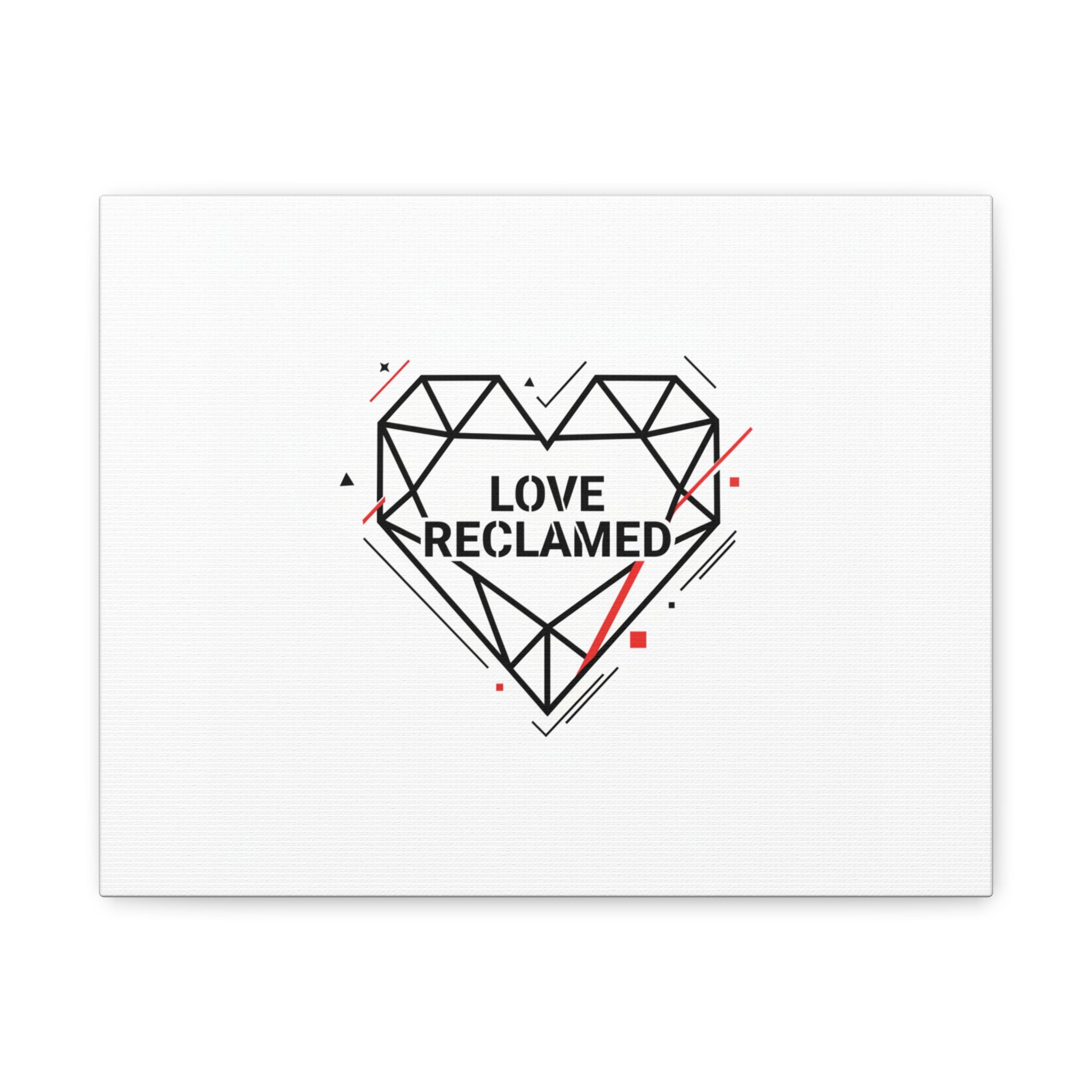 Love Reclaimed Canvas | modern heart design, minimalist love icon