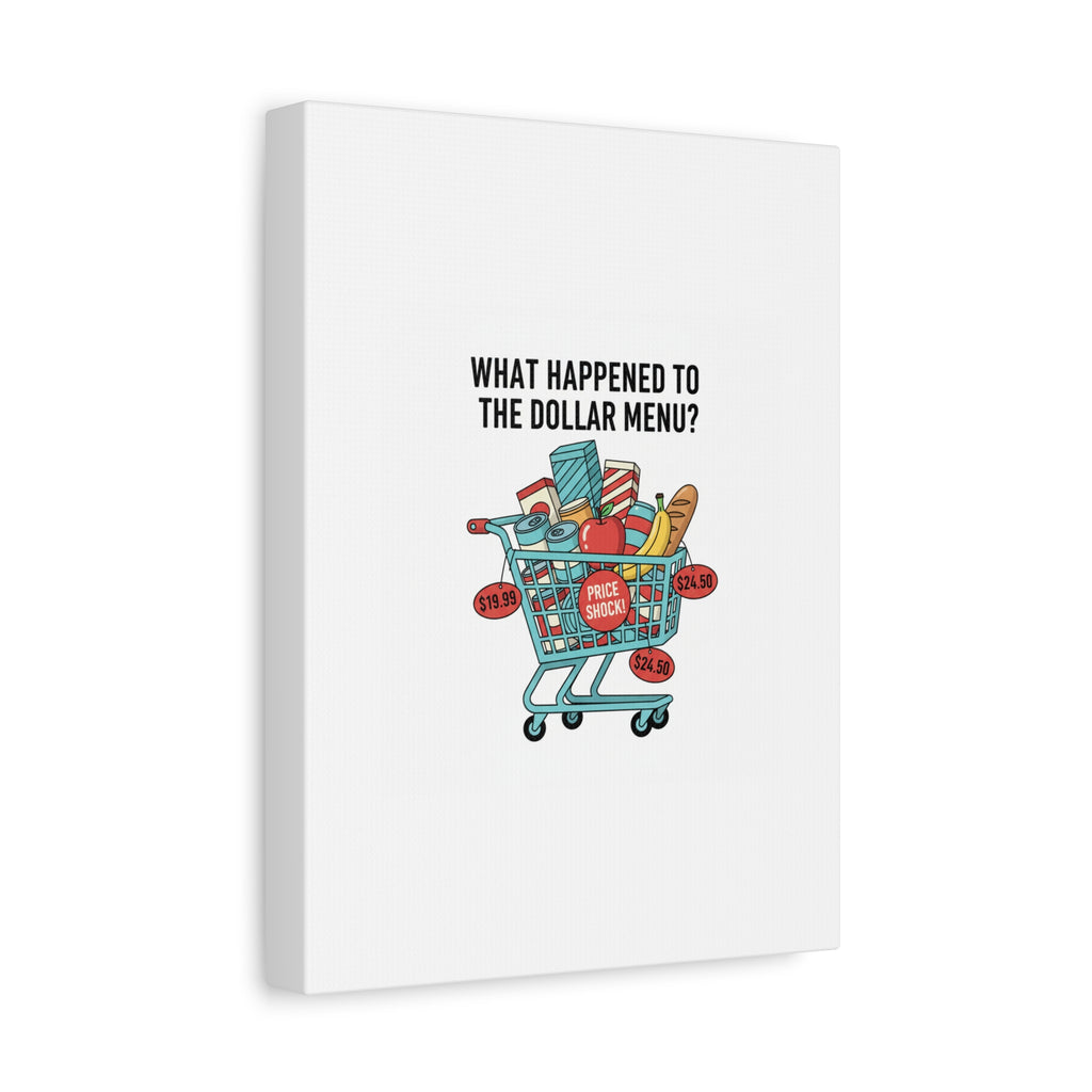 What Happened to the Dollar Menu? Canvas | Grocery Prices Meme, Price Shock Wall Art