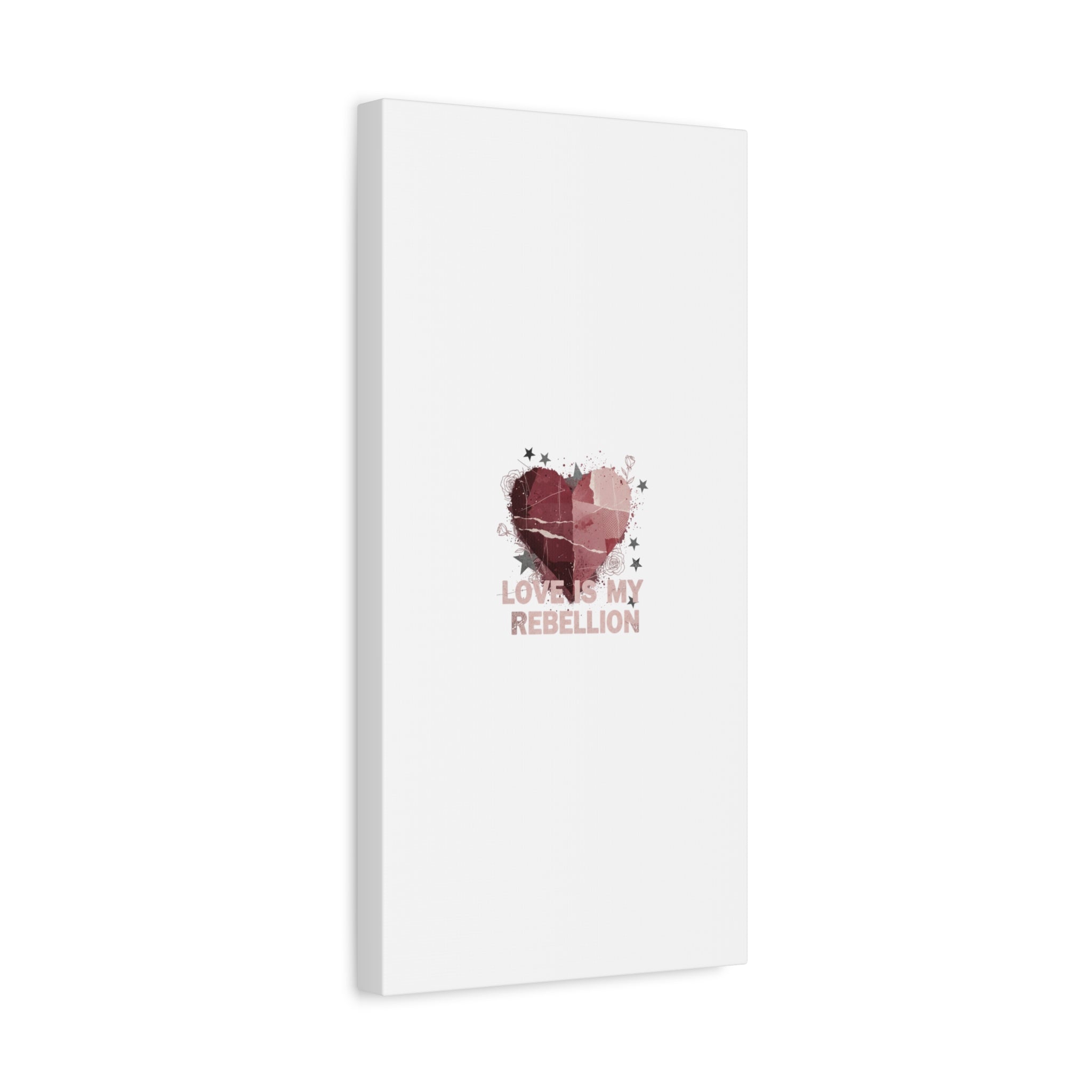 Love Is My Rebellion Canvas | Soft Grunge Hearts, Distressed Valentine Collage