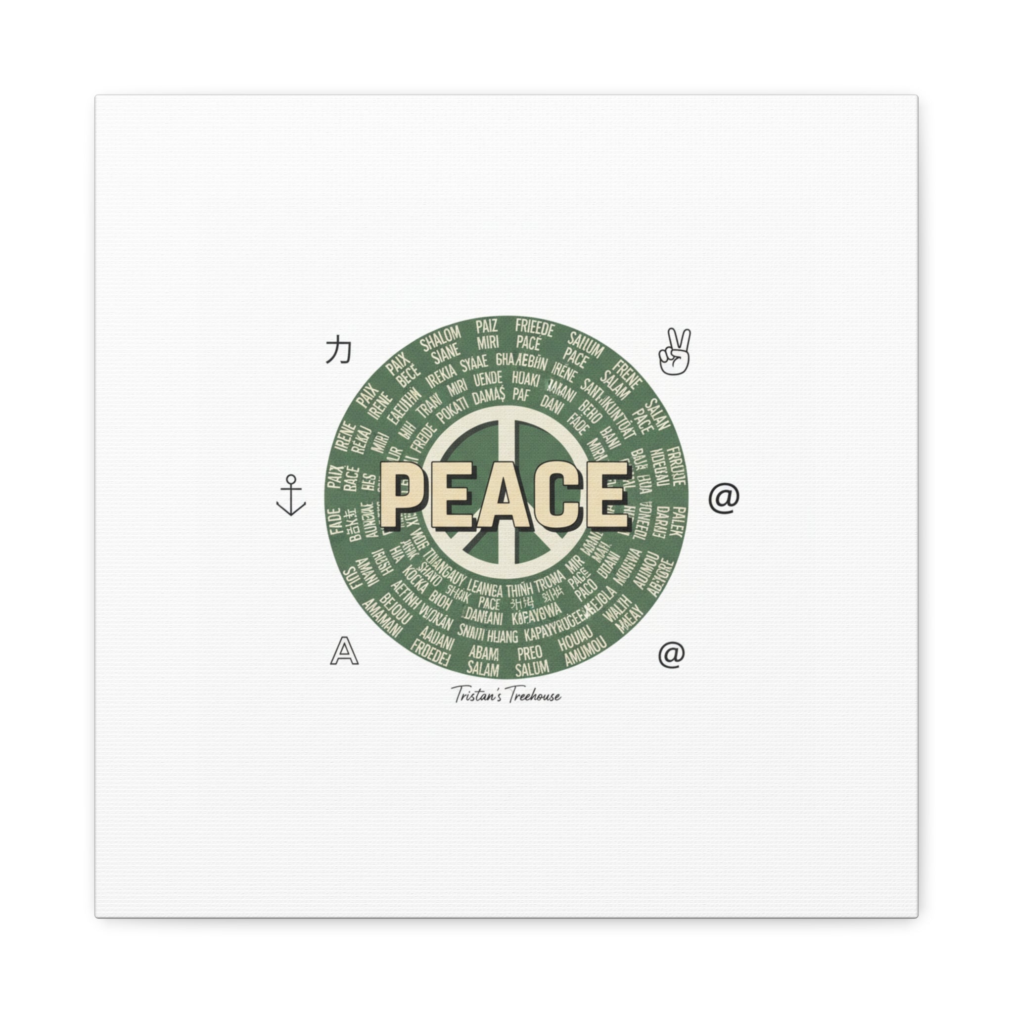 Peace doodle canvas | hand drawn sketch aesthetic, handwritten message