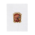Circus Spectacle Crest Velveteen Plush Blanket | Vintage carnival design, camp circus aesthetic